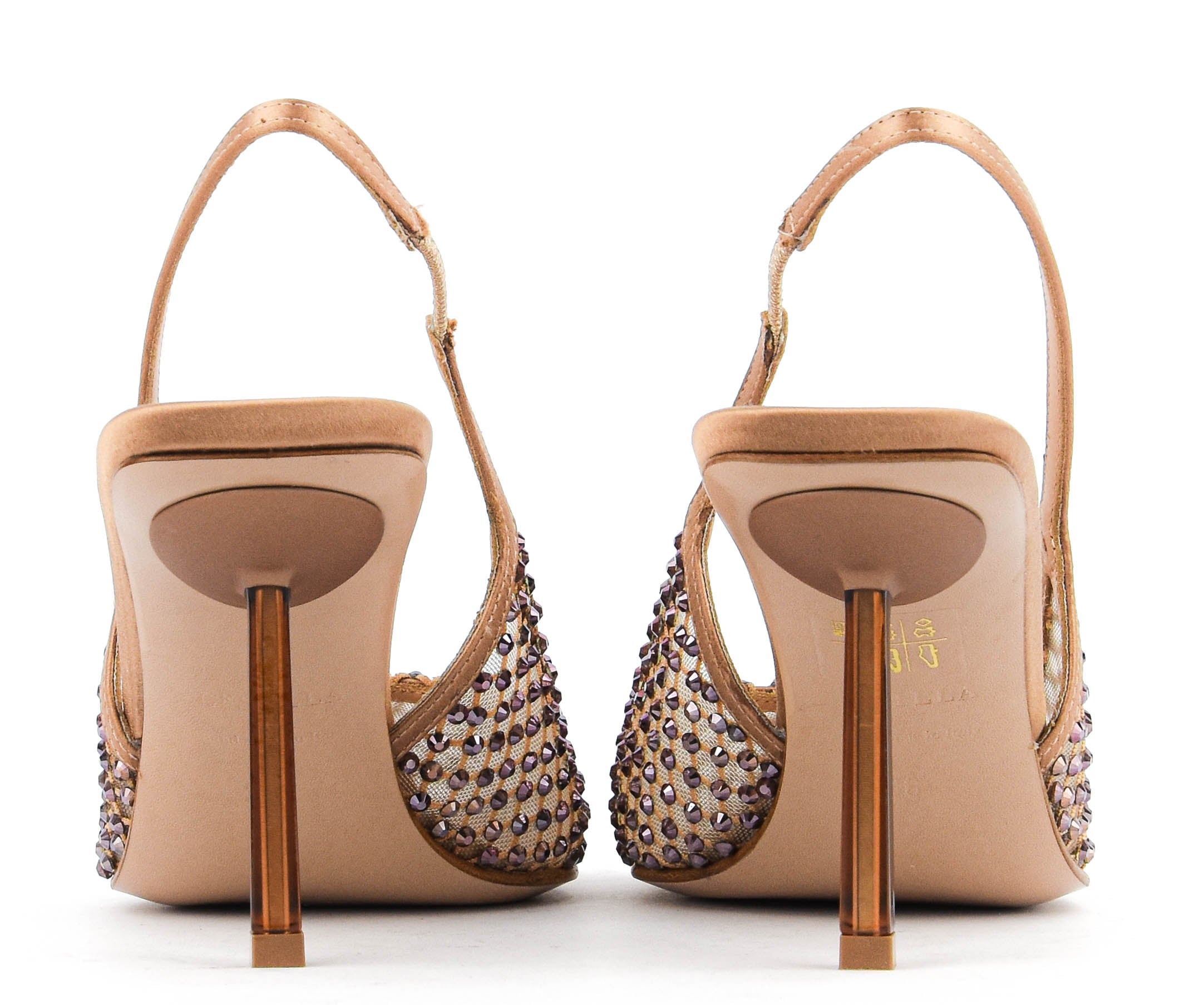 LE SILLA CHANEL GILDA PUMP STRASS NUDE