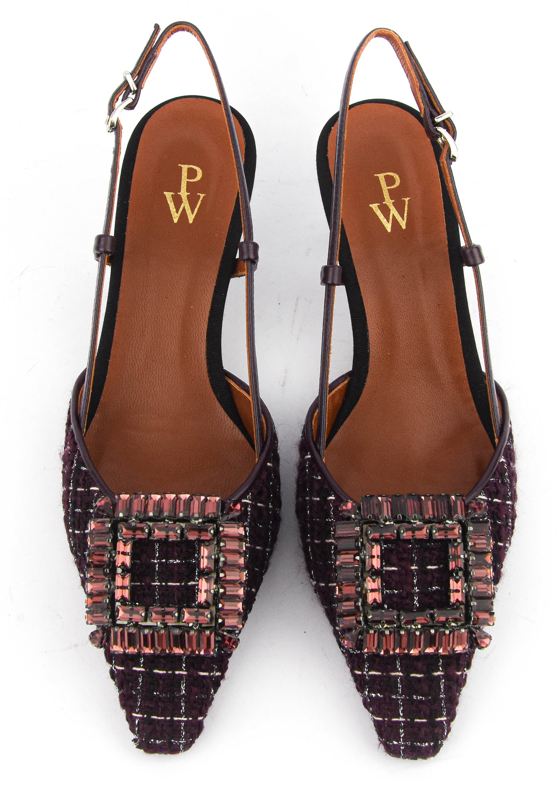 PAUL WARMER LOULOU SQUARE BOUCLE BORDO