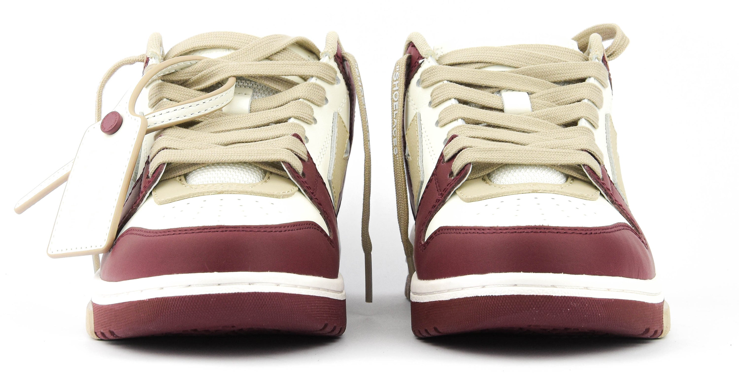 OFFWHITE "OOO" BURGUNDY BEIGE SNEAKER