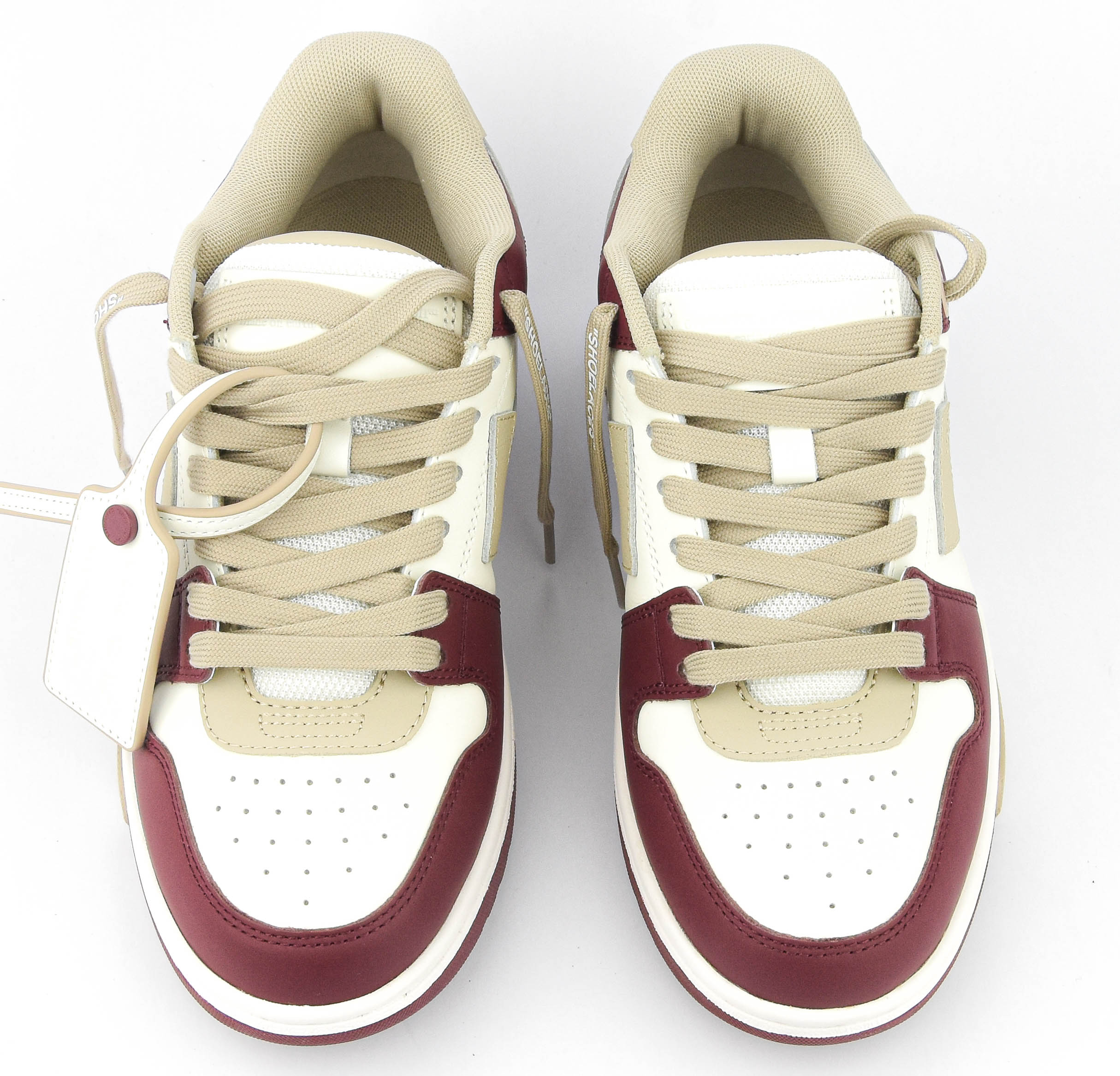 OFFWHITE "OOO" BURGUNDY BEIGE SNEAKER