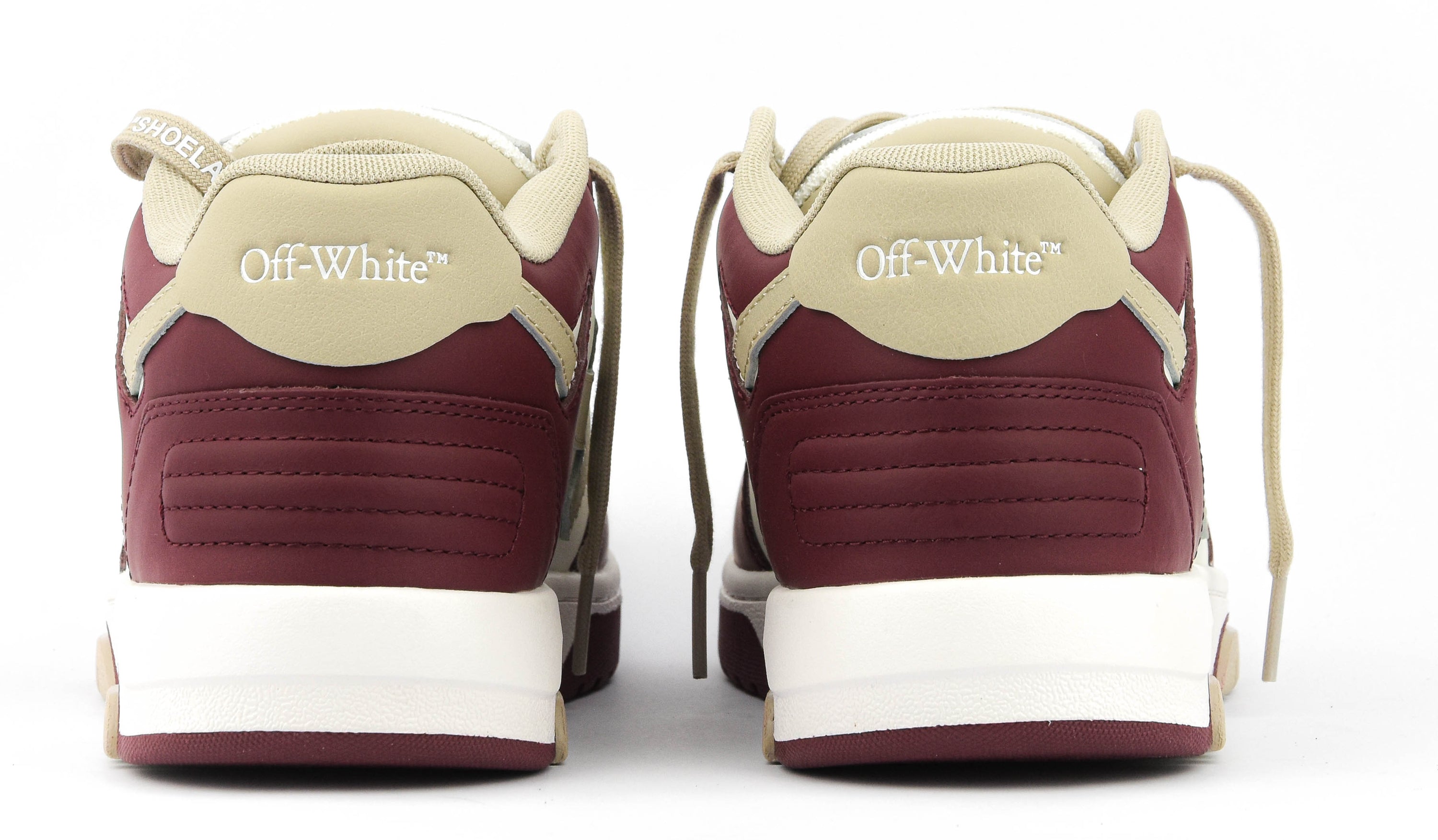 OFFWHITE "OOO" BURGUNDY BEIGE SNEAKER