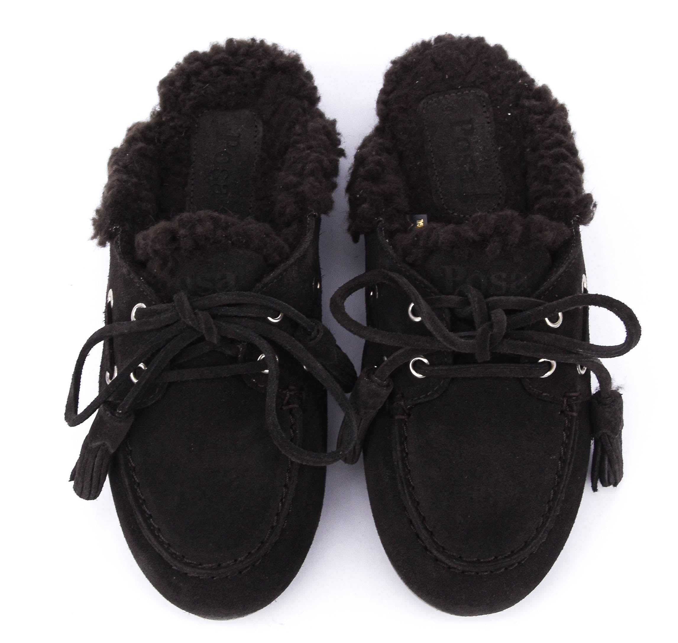 POSA BOAT LOAFER MULE FUR ESPRESSO