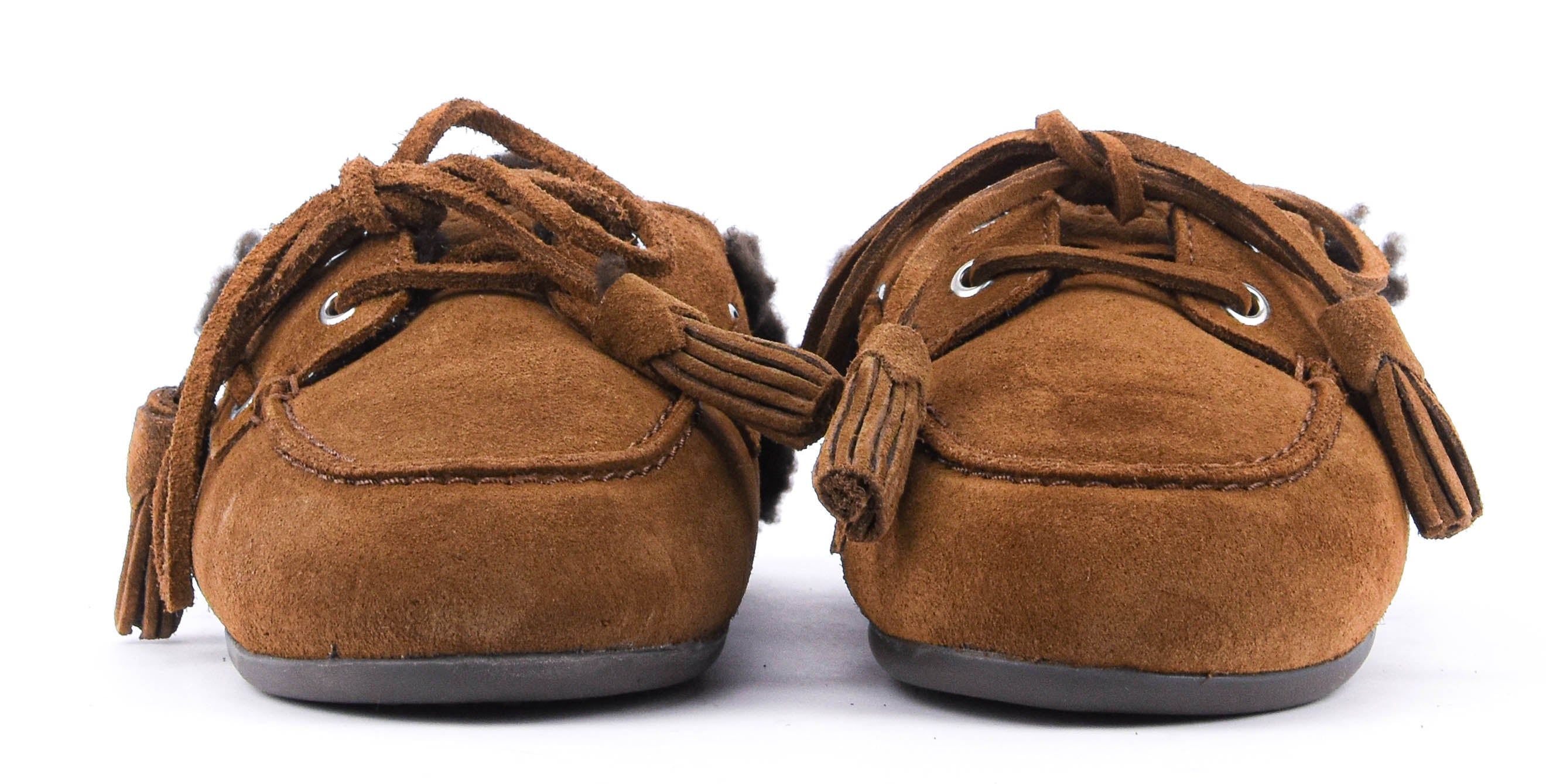 POSA BOAT LOAFER MULE FUR TABACCO