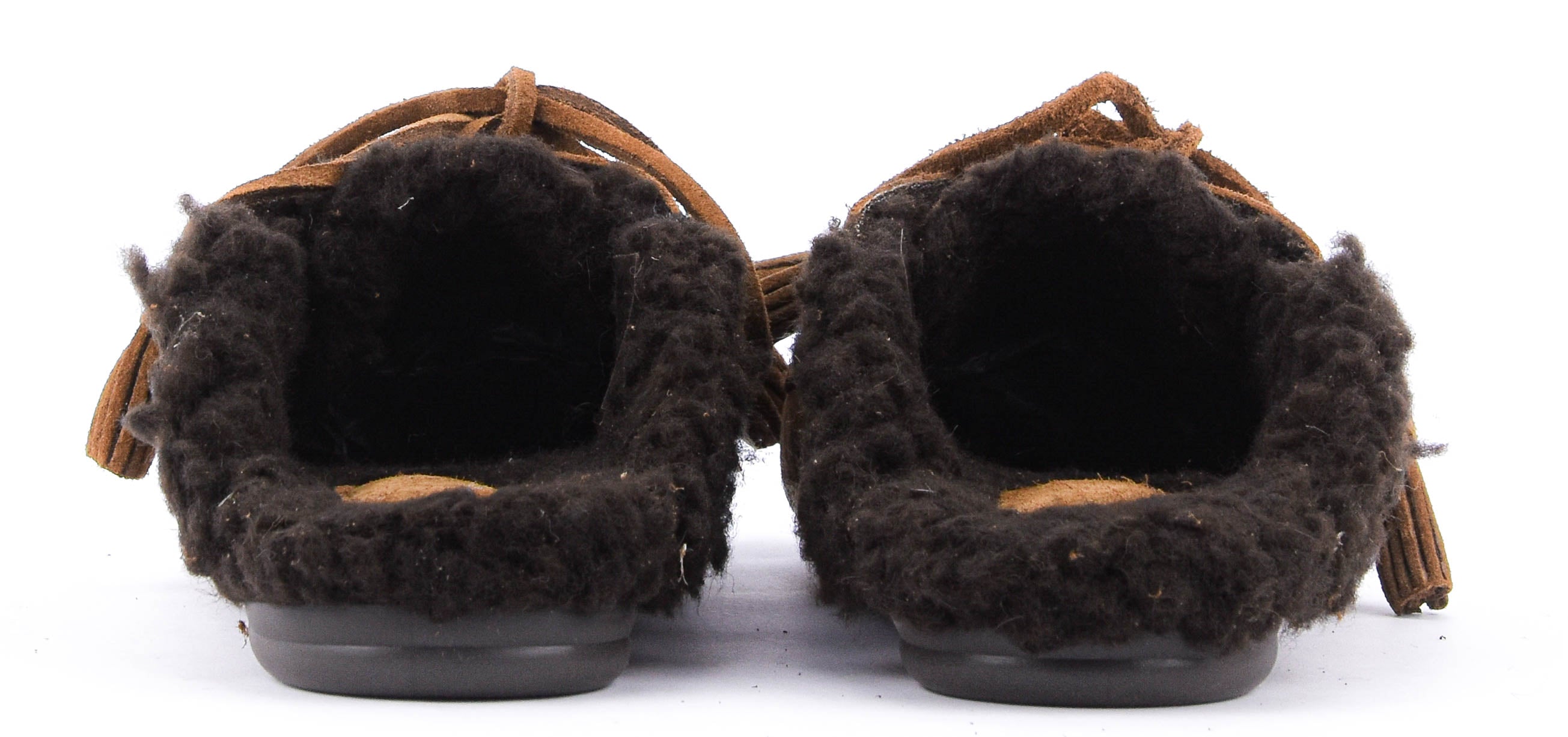 POSA BOAT LOAFER MULE FUR TABACCO