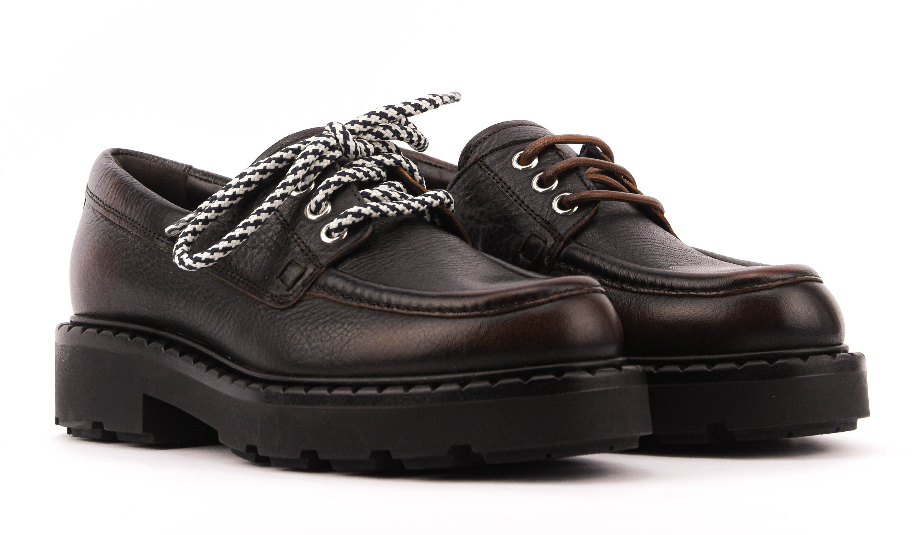 PAUL WARMER PUCK LACE UP BROWN