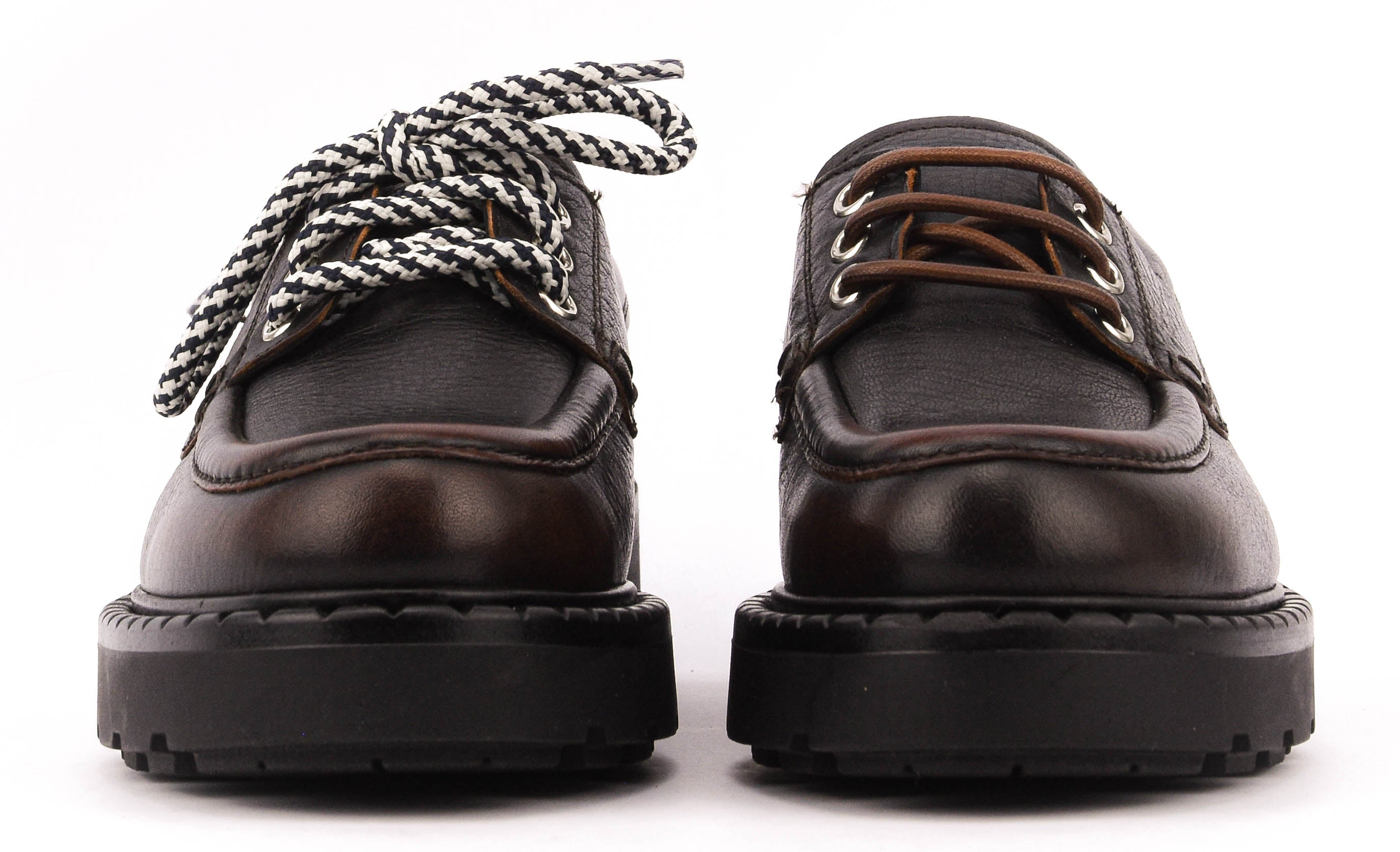 PAUL WARMER PUCK LACE UP BROWN