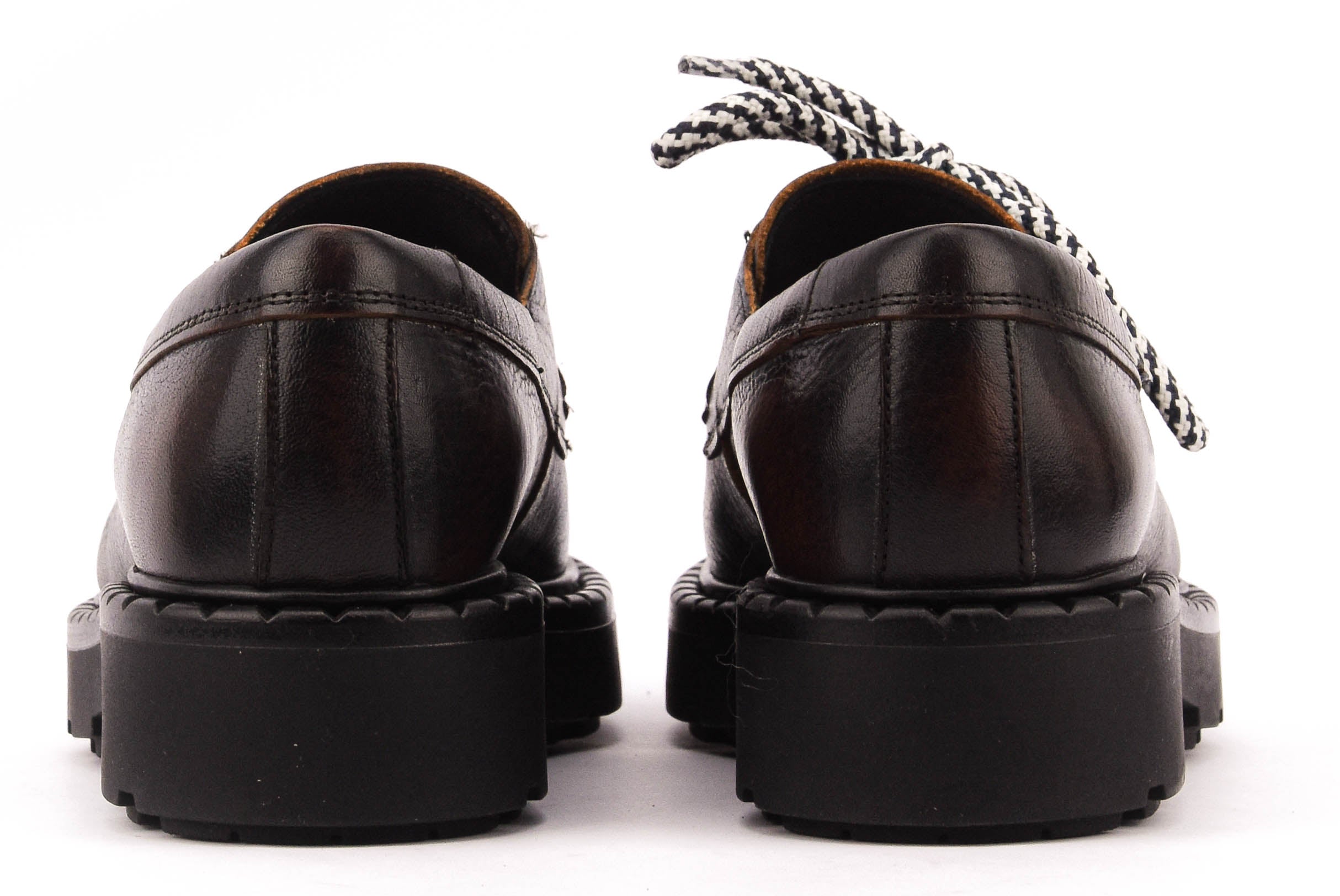 PAUL WARMER PUCK LACE UP BROWN
