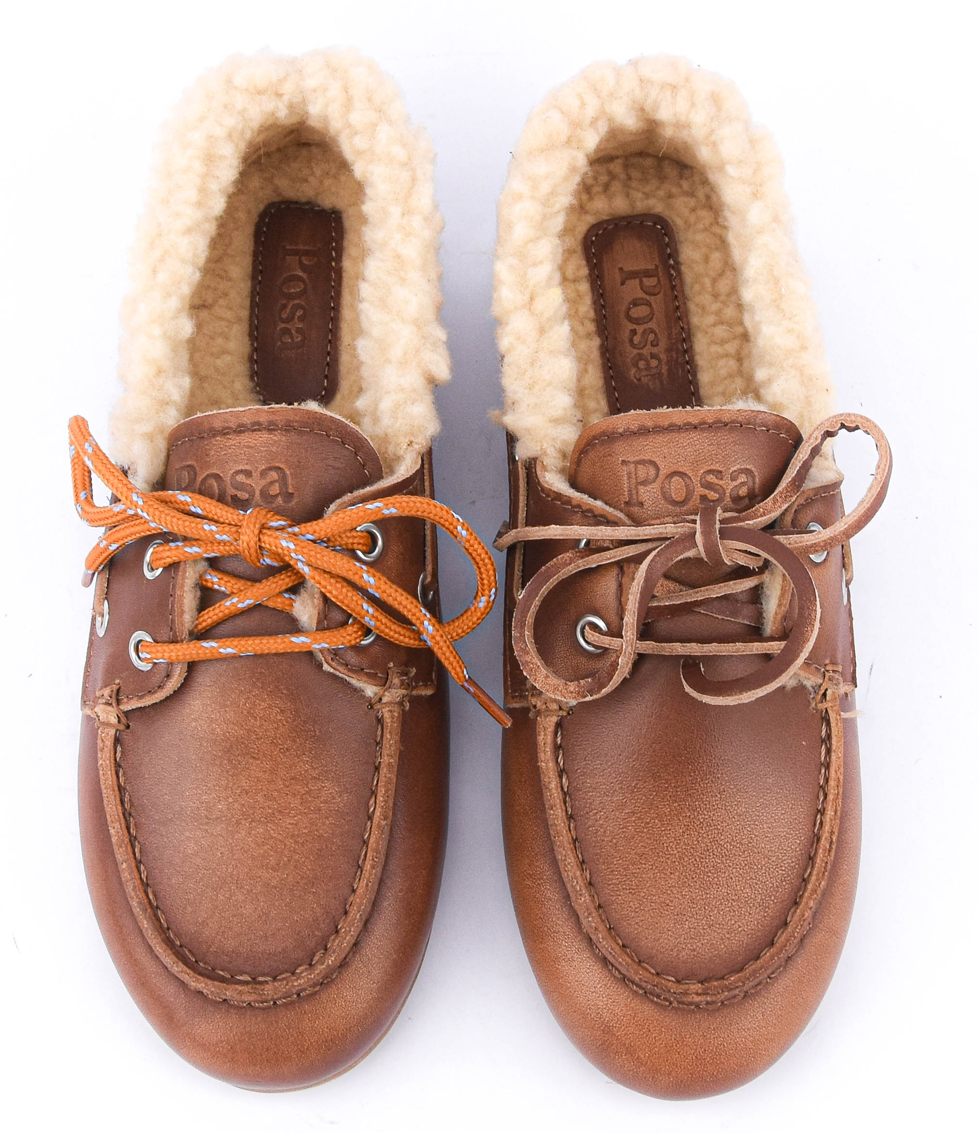 POSA BOAT LOAFER BRUSHED FUR BROWN