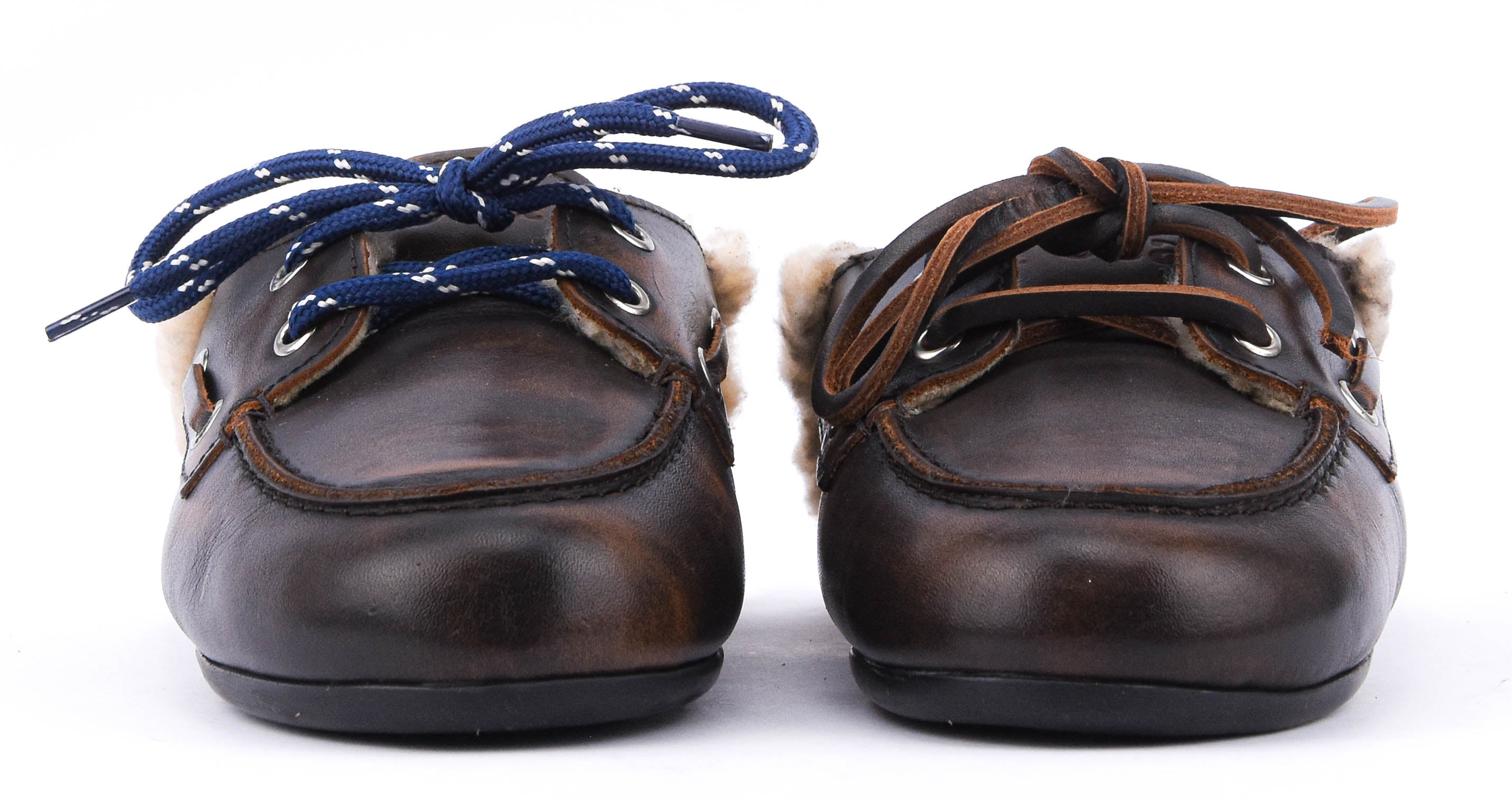 POSA BOAT LOAFER MULE FUR COFFEE