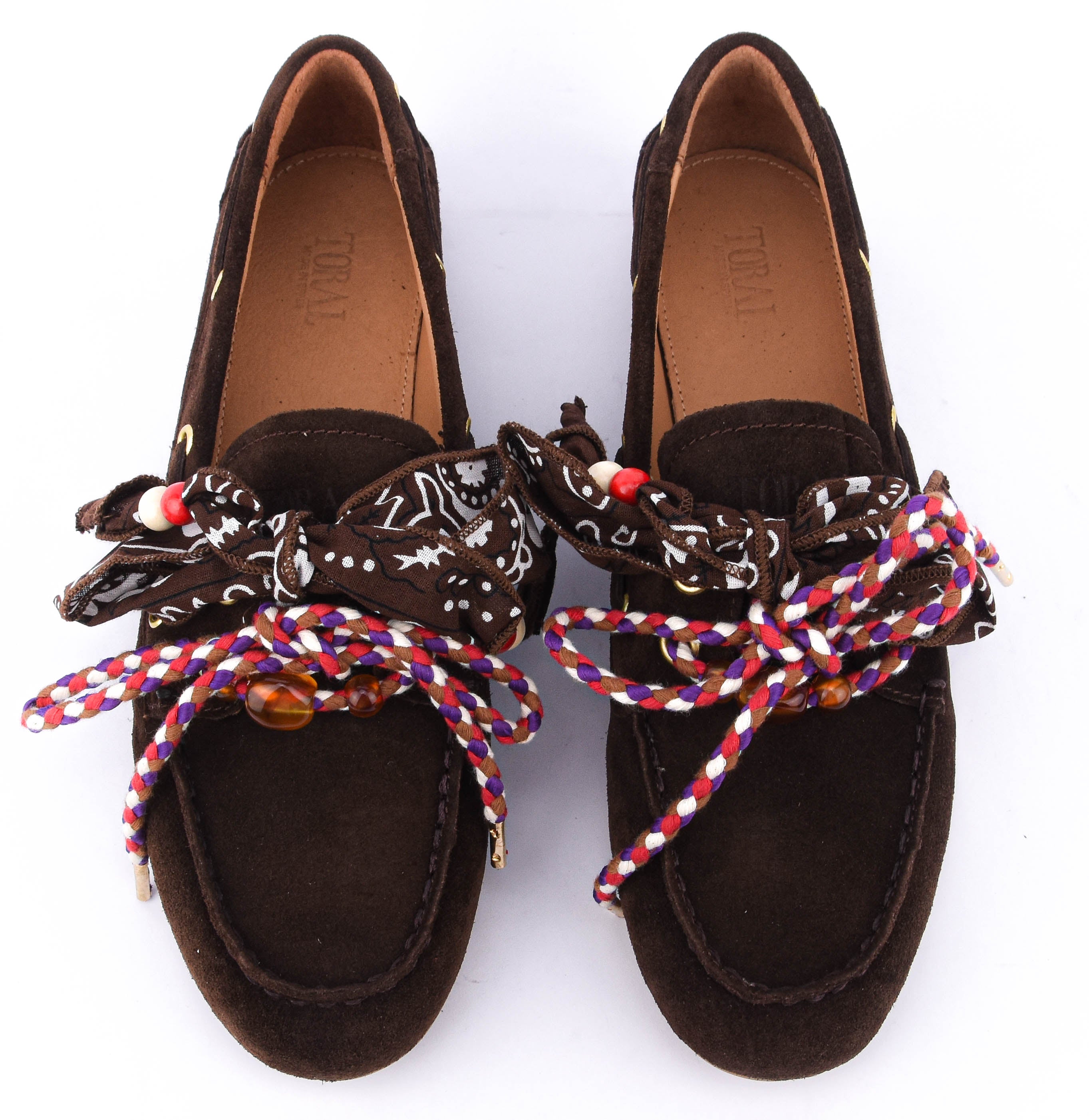 TORAL NAHUA PERSONALIZED BOAT LOAFER BROWN