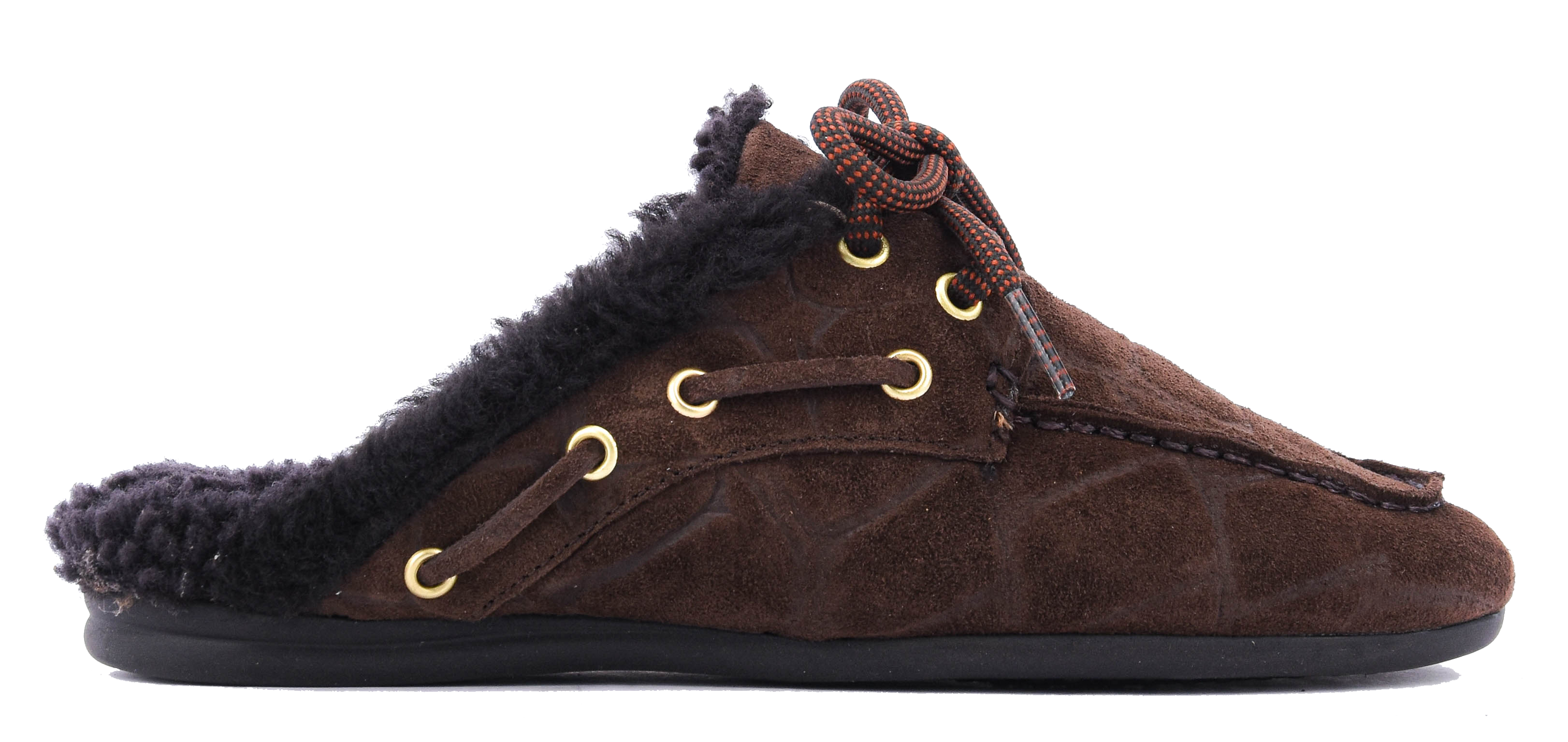TORAL BLANCHE MULE BIG CROC DARK BROWN