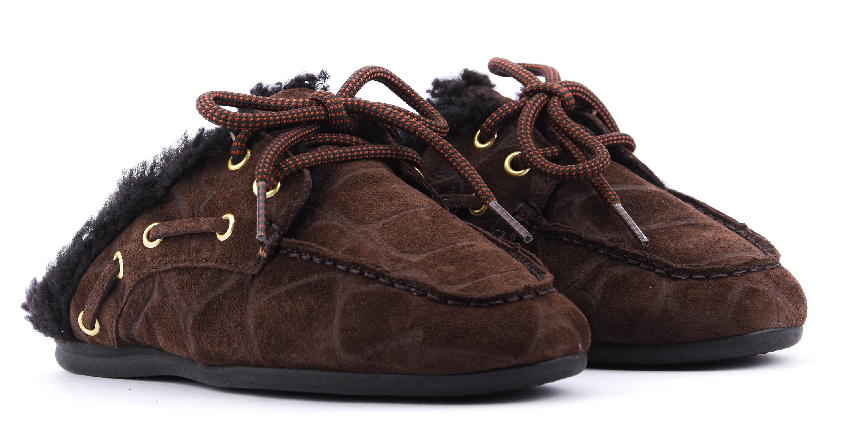 TORAL BLANCHE MULE BIG CROC DARK BROWN