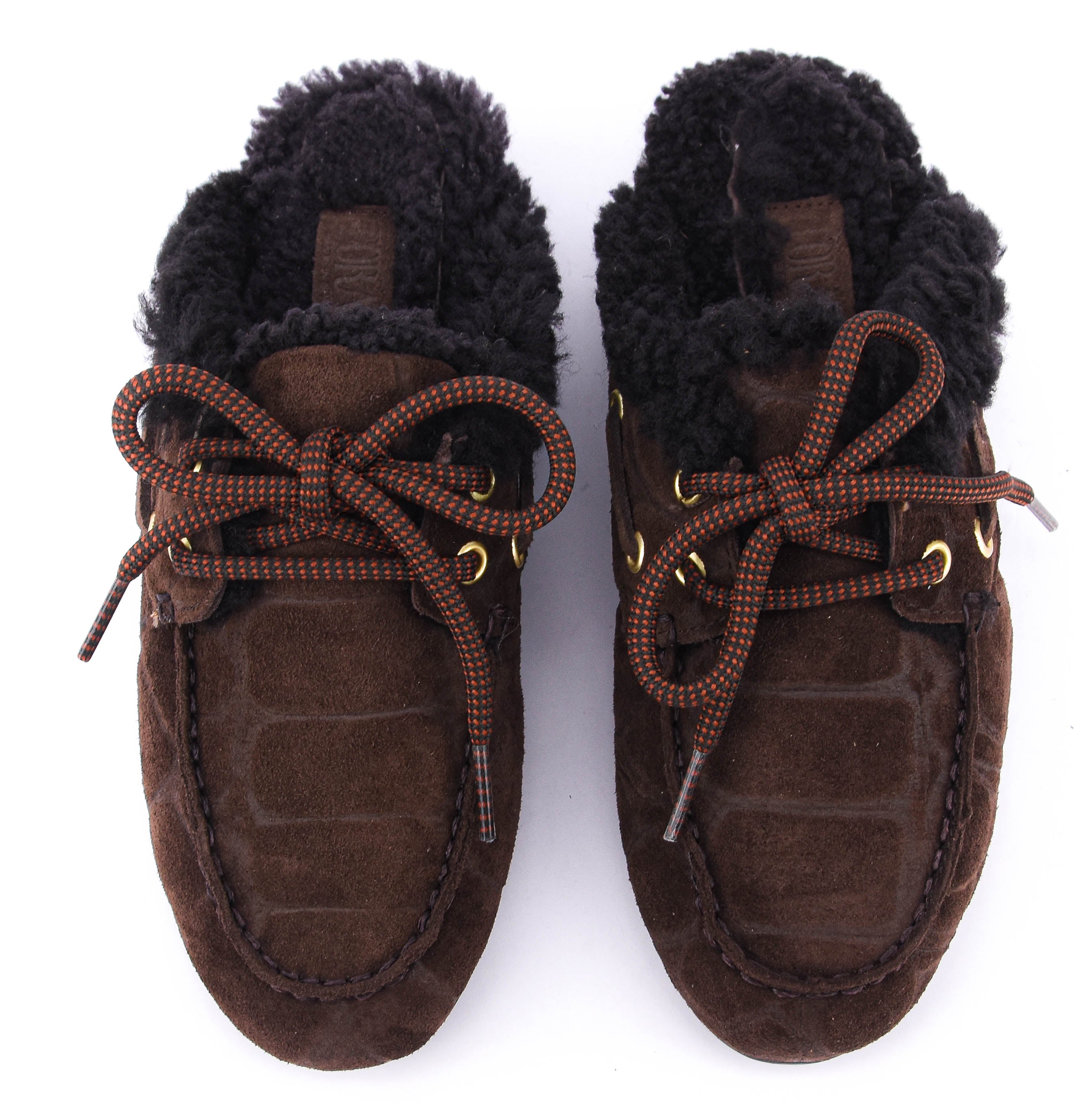 TORAL BLANCHE MULE BIG CROC DARK BROWN