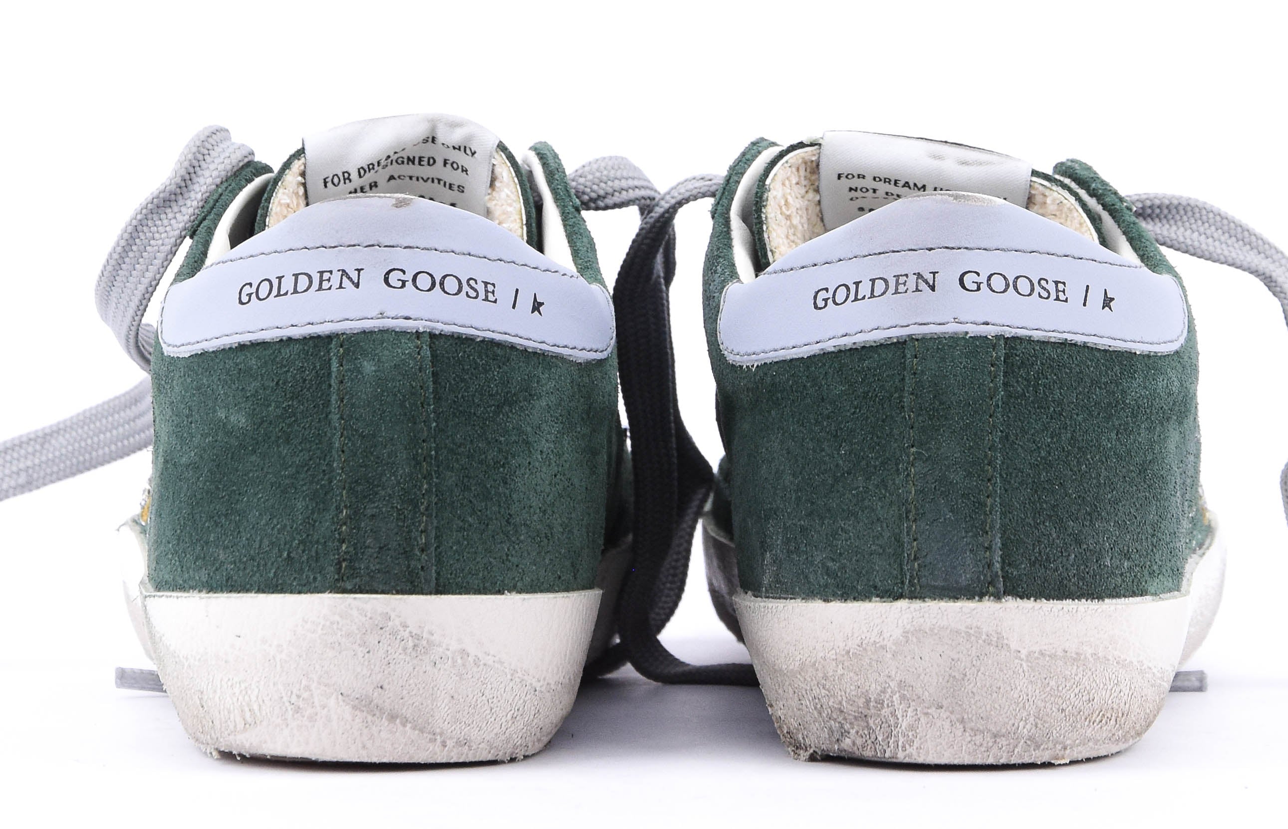GOLDEN GOOSE SUPERSTAR DARK GREEN SILVER