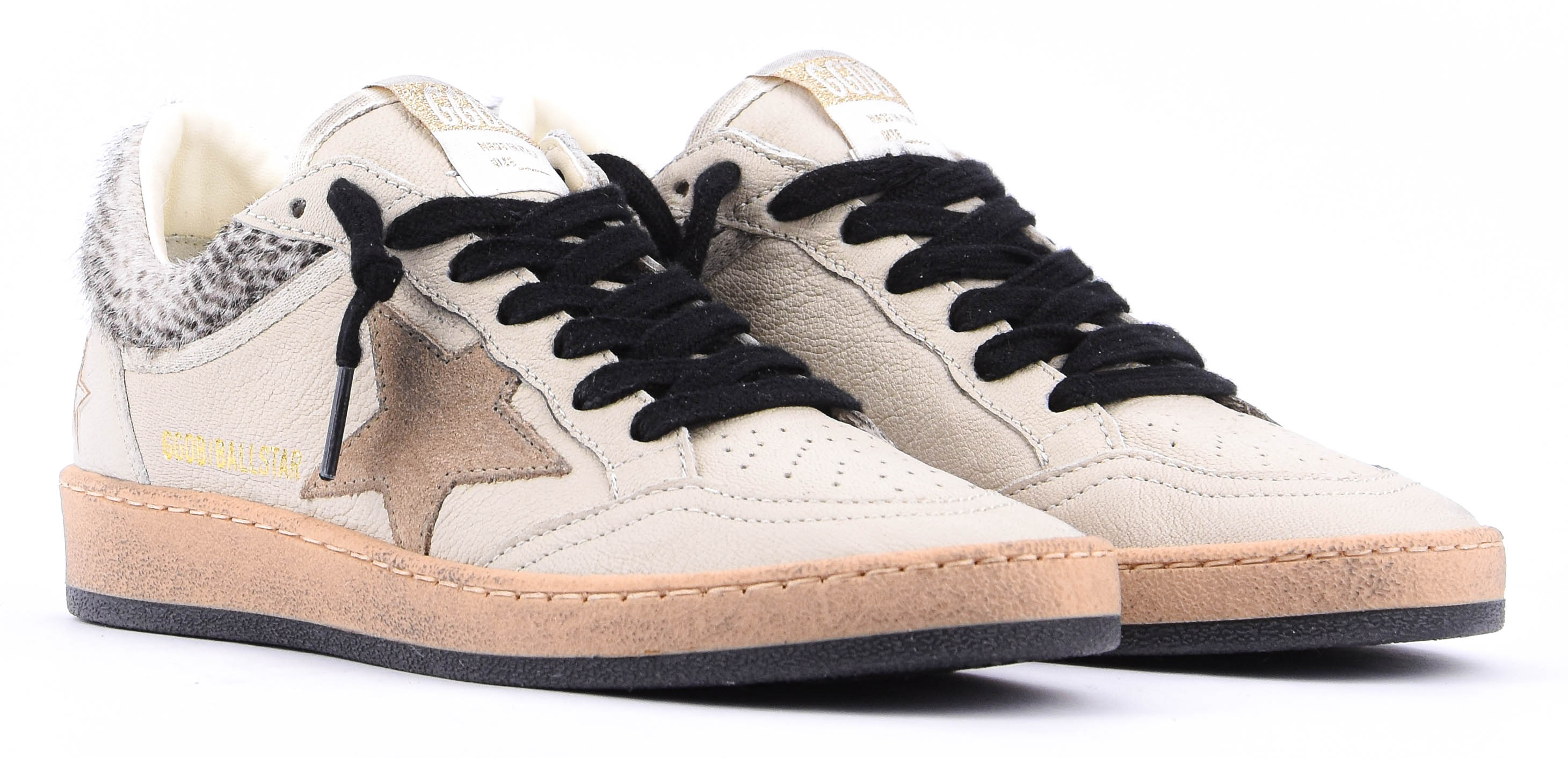 GOLDEN GOOSE BALLSTAR CREAM Black