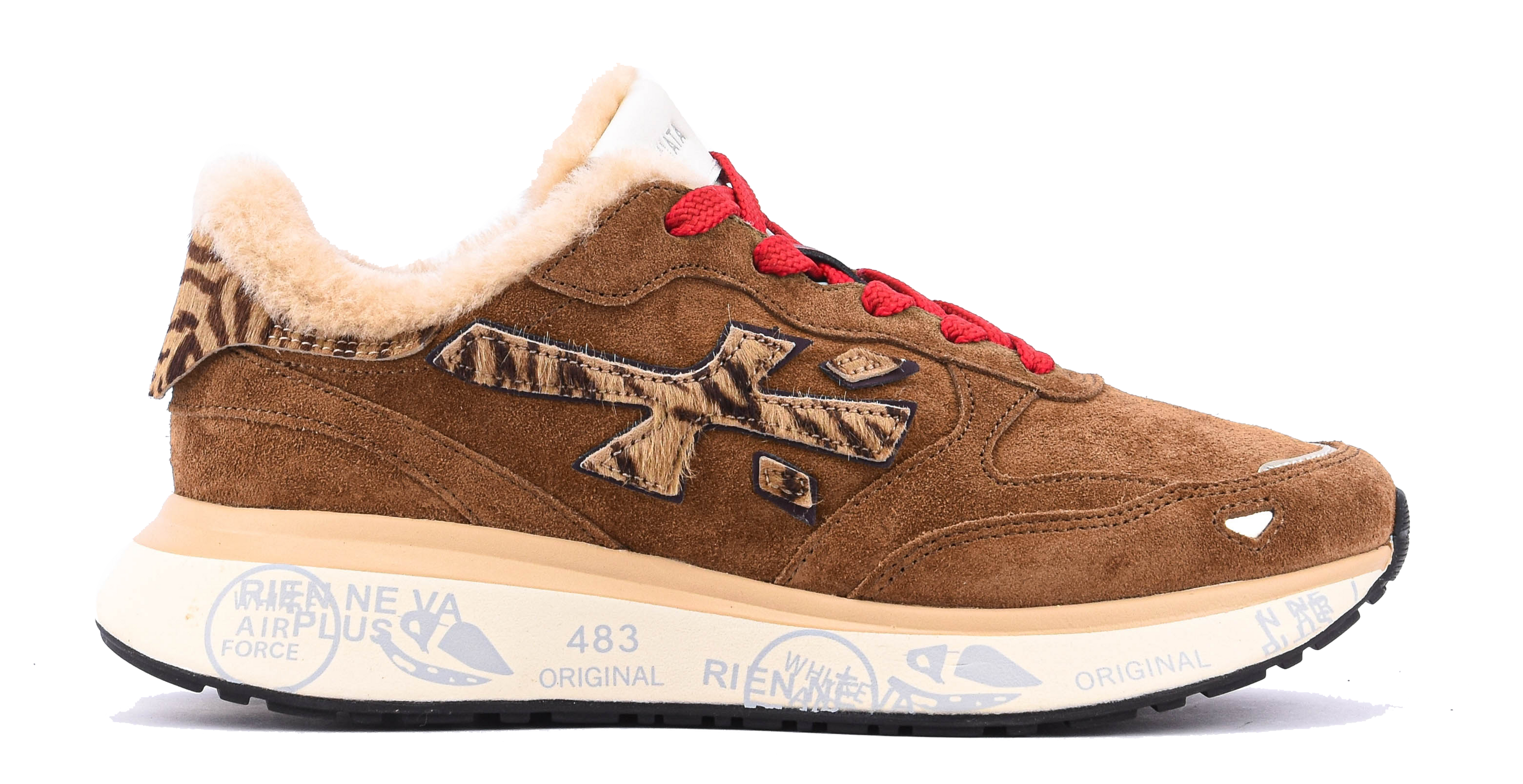 PREMIATA LAURYN SNEAKER COGNAC wool