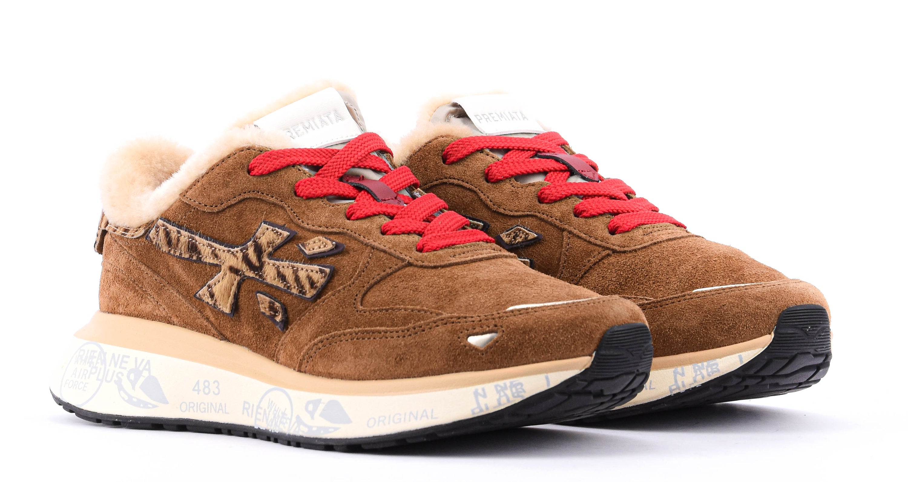 PREMIATA LAURYN SNEAKER COGNAC WOOL