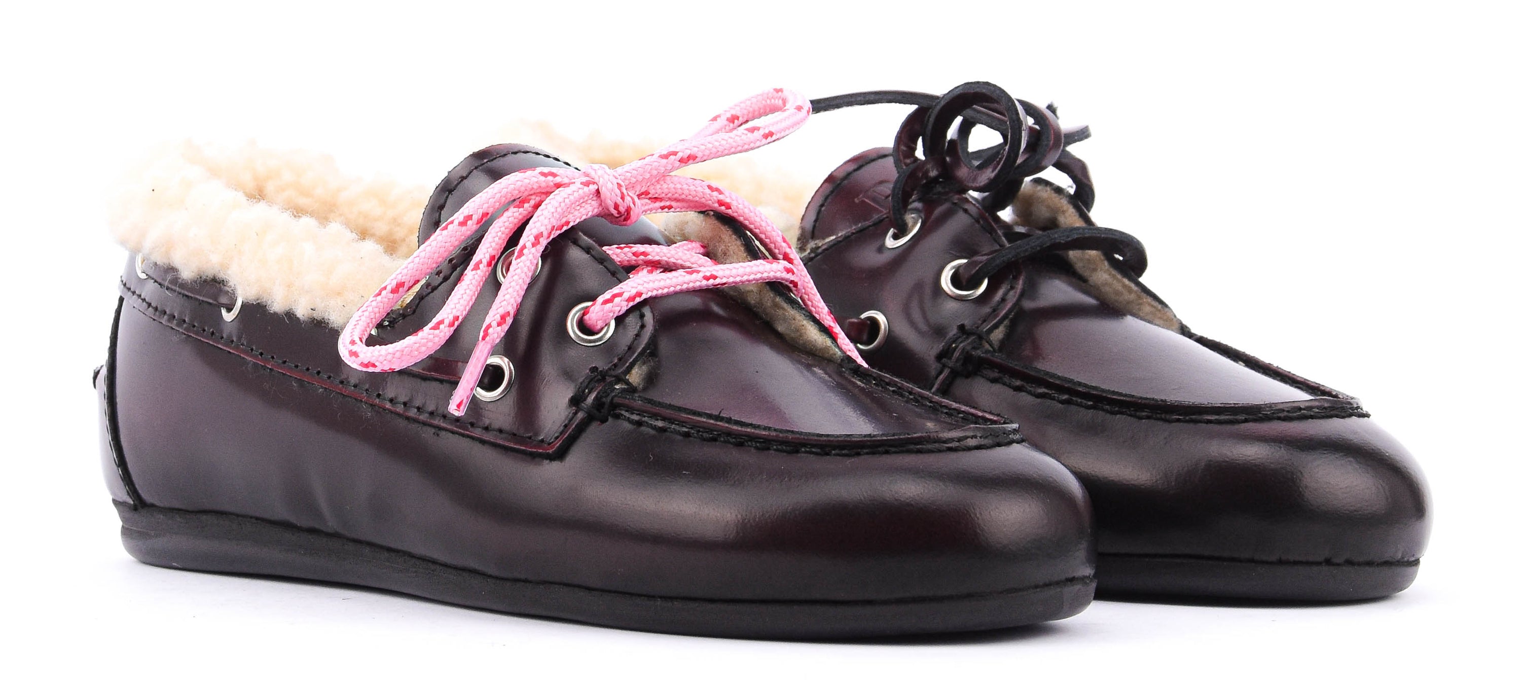 POSA BOAT LOAFER  FUR BURGUNDY