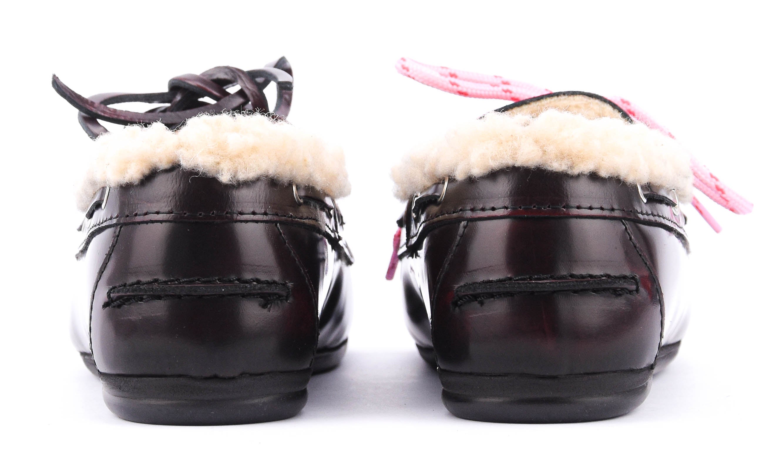 POSA BOAT LOAFER  FUR BURGUNDY