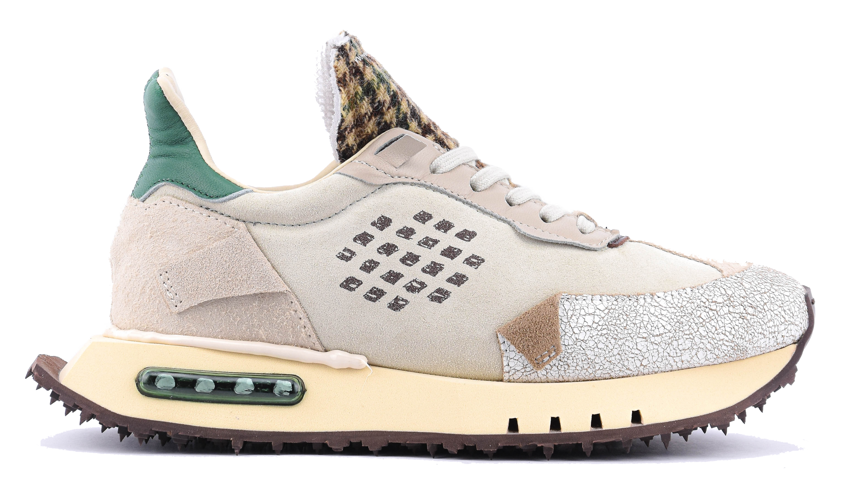 BEPOSITIVE RACE SNEAKER BEIGE green