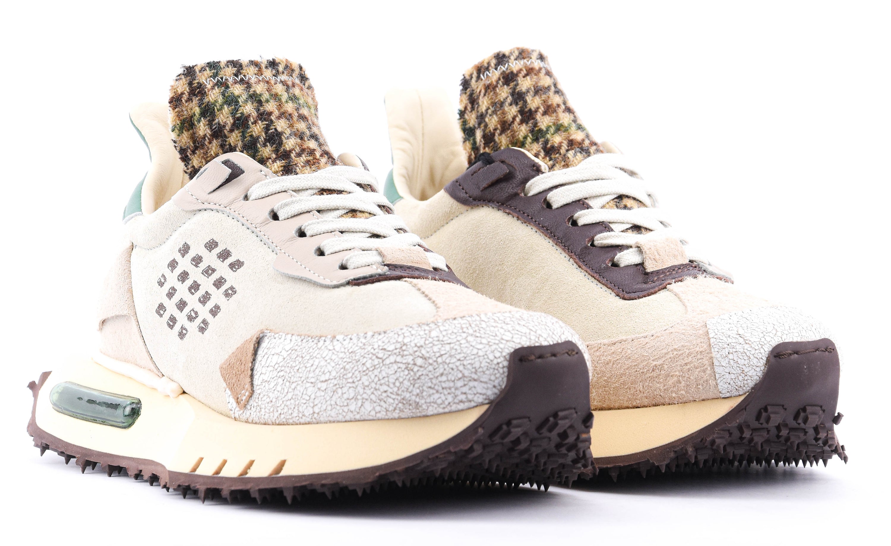 BEPOSITIVE RACE SNEAKER BEIGE GREEN