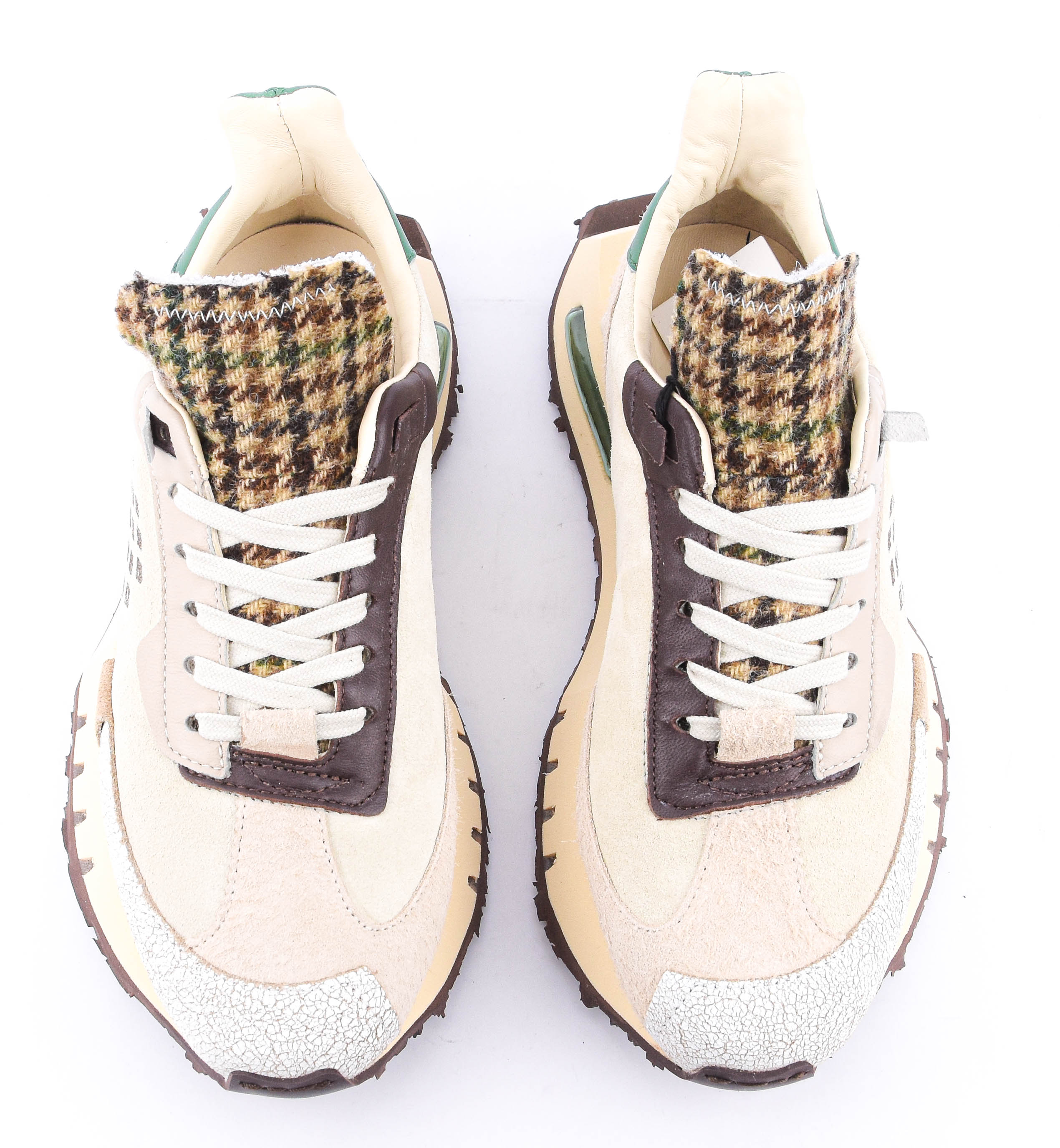 BEPOSITIVE RACE SNEAKER BEIGE GREEN