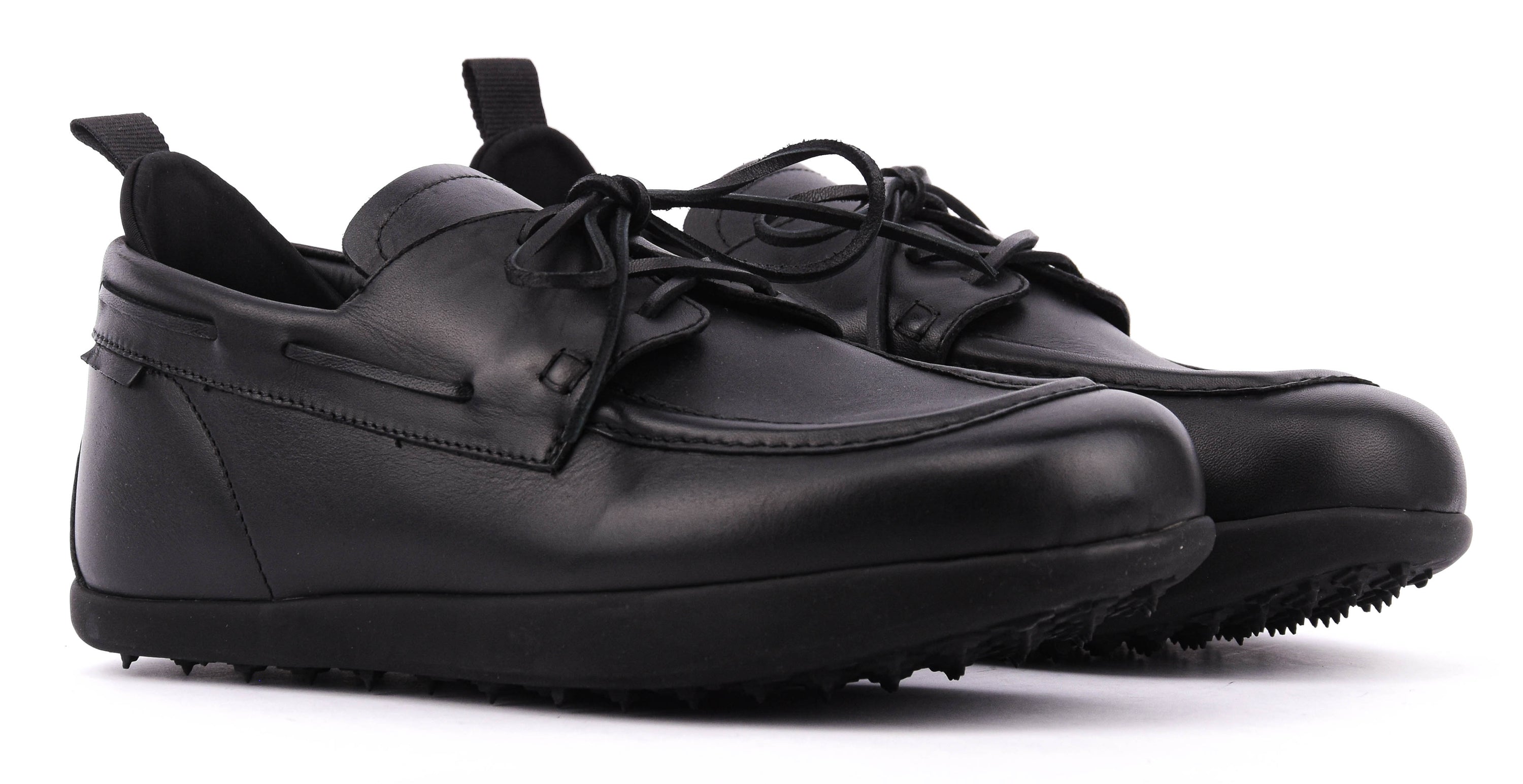 BEPOSITIVE STRIDE SHOE MAN BLACK LEATHER
