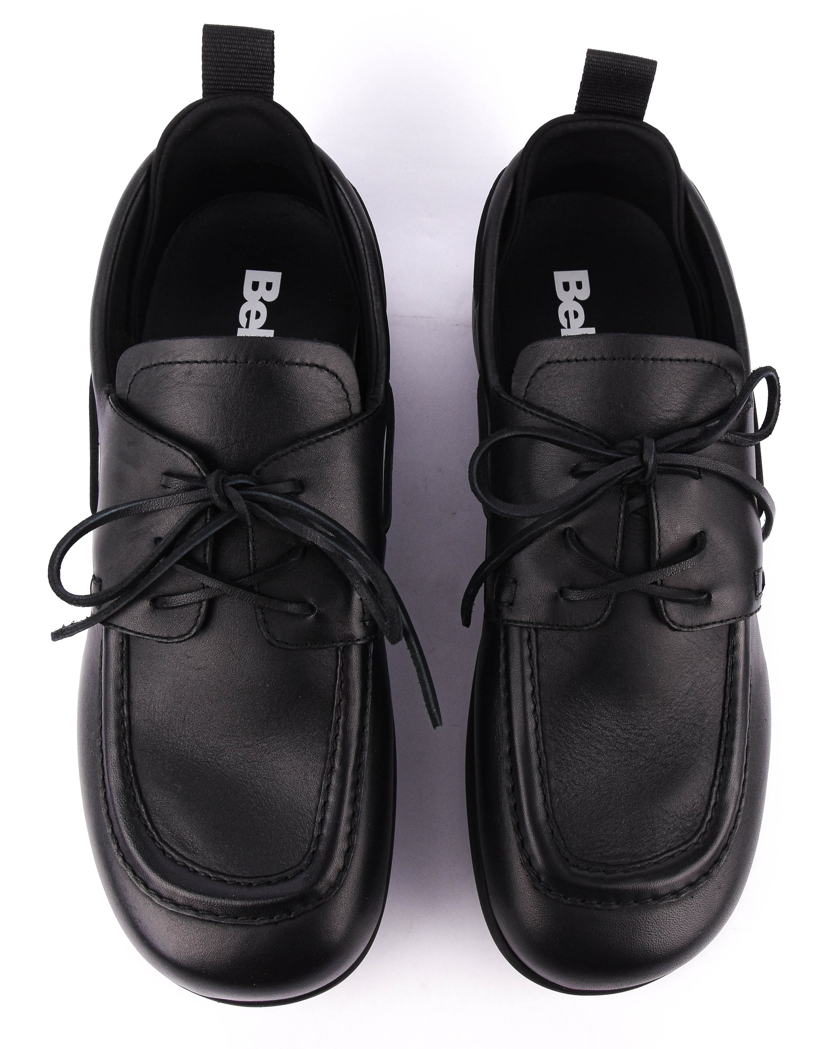 BEPOSITIVE STRIDE SHOE MAN BLACK LEATHER