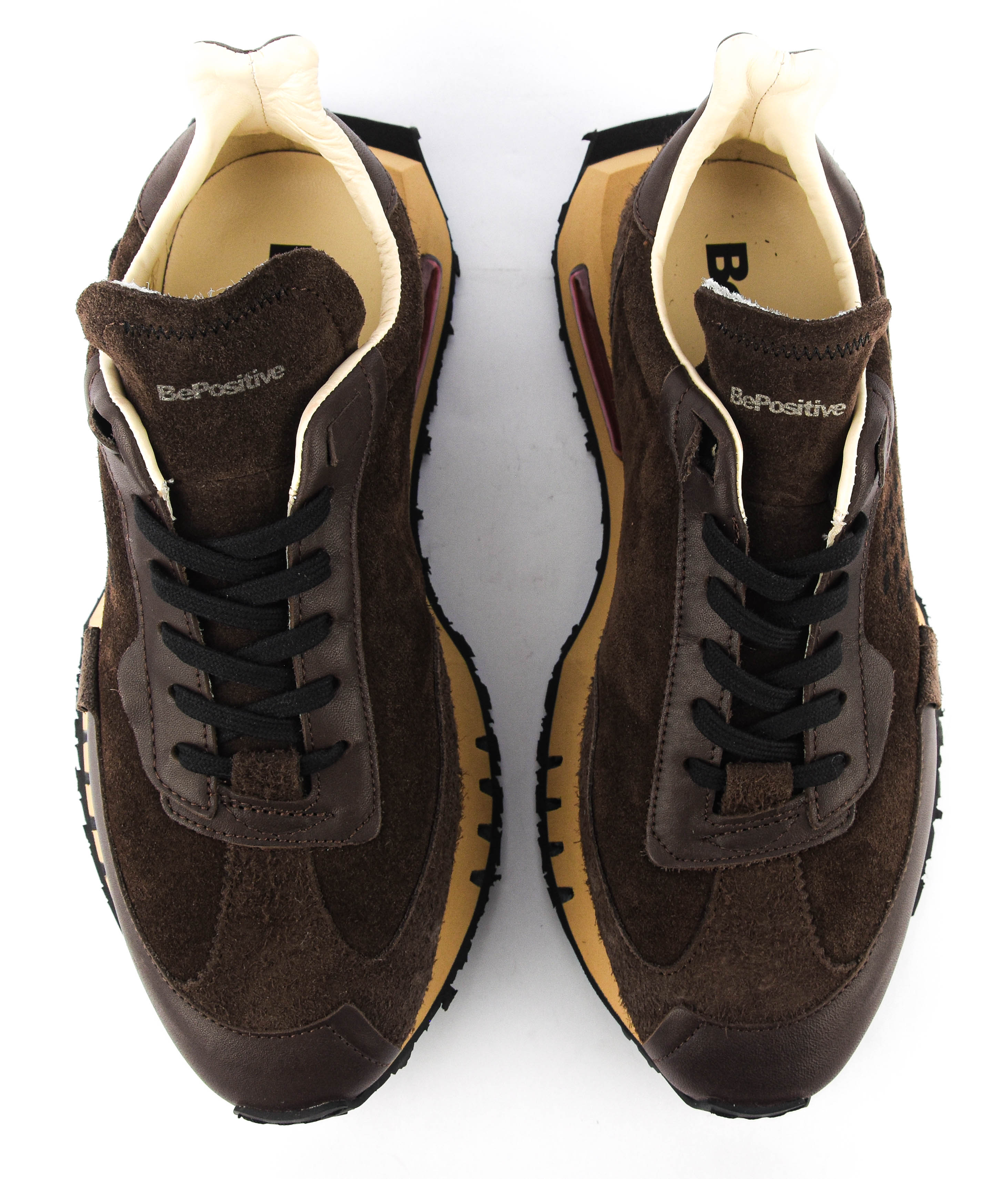 BEPOSITIVE RACE SNEAKER BROWN