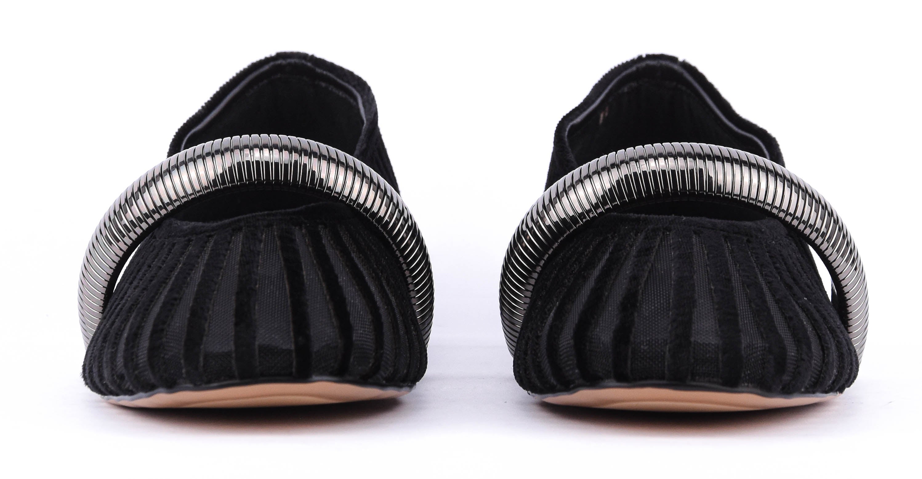 LOLA CRUZ ALEXA FLATS BLACK GOLD