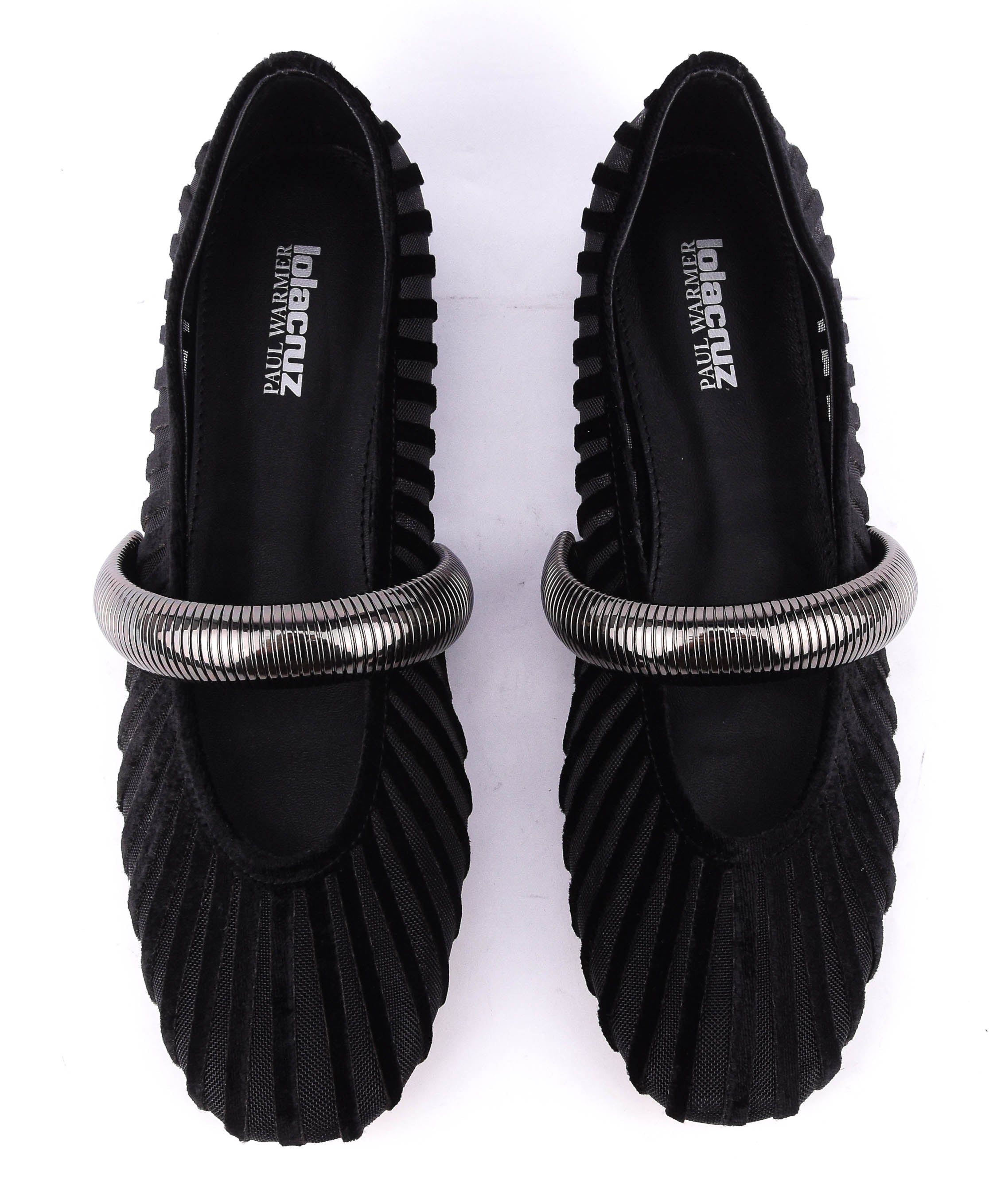 LOLA CRUZ ALEXA FLATS BLACK GOLD