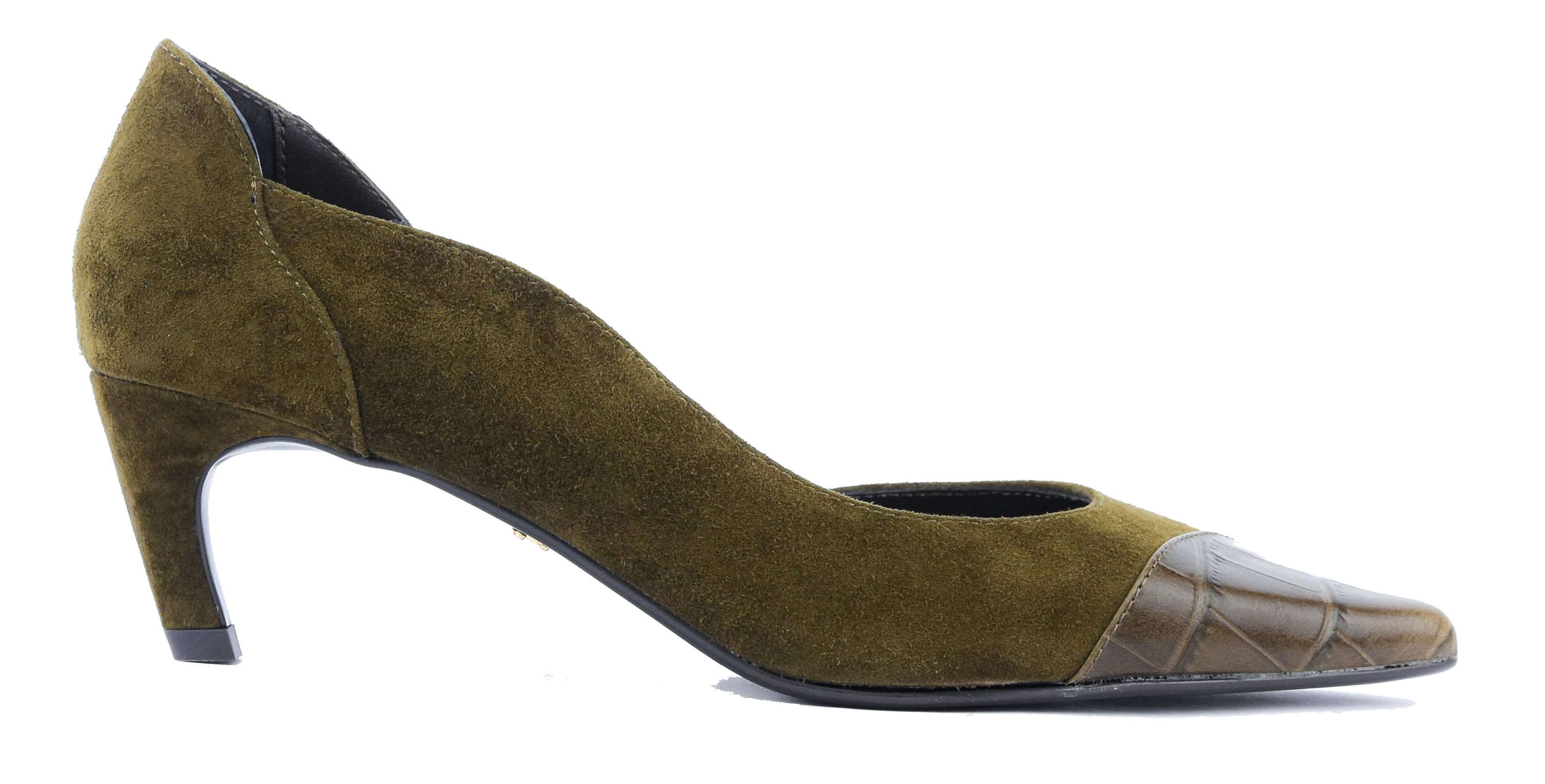 LOLA CRUZ ELLE PUMPS miltary