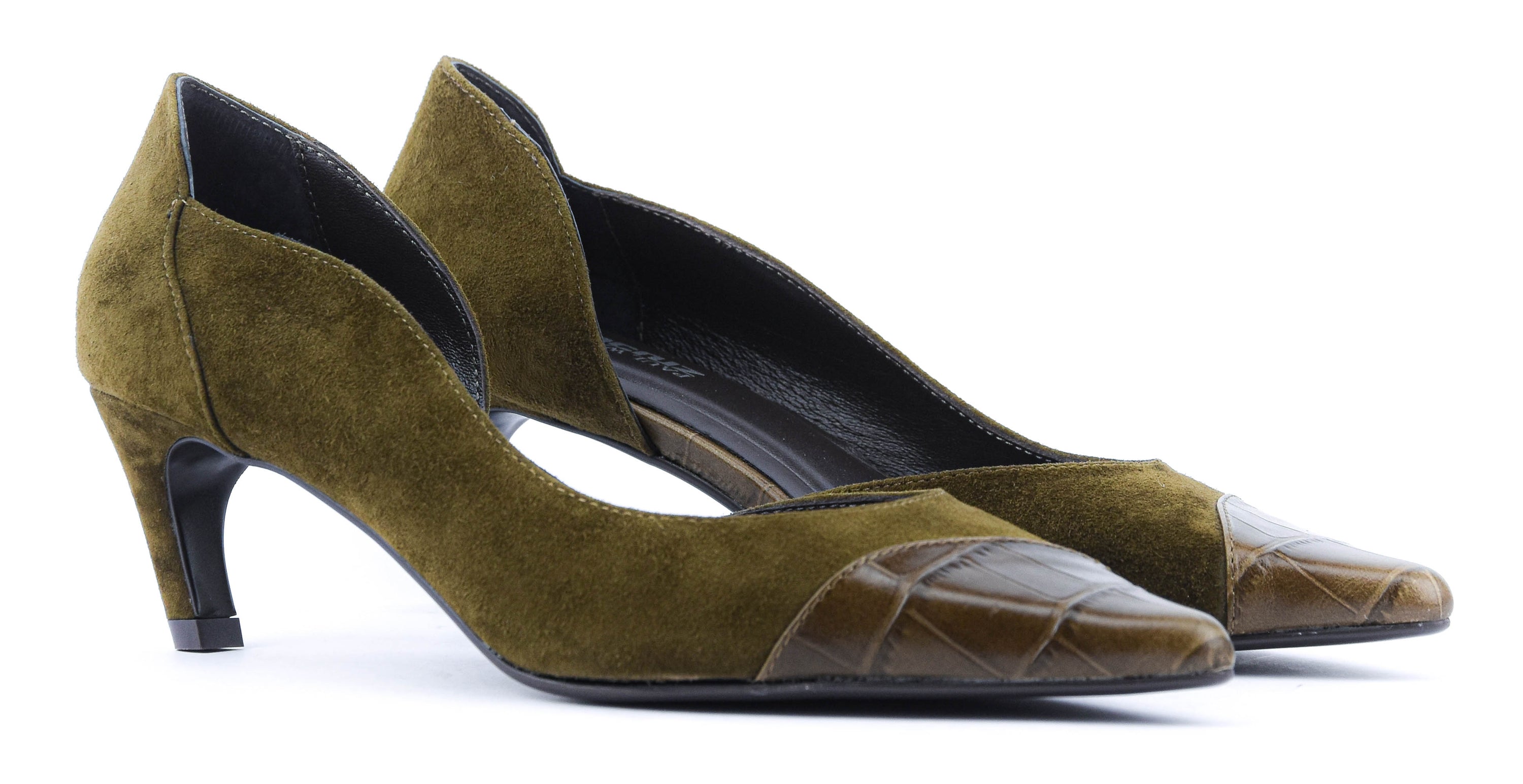 LOLA CRUZ ELLE PUMPS MILTARY
