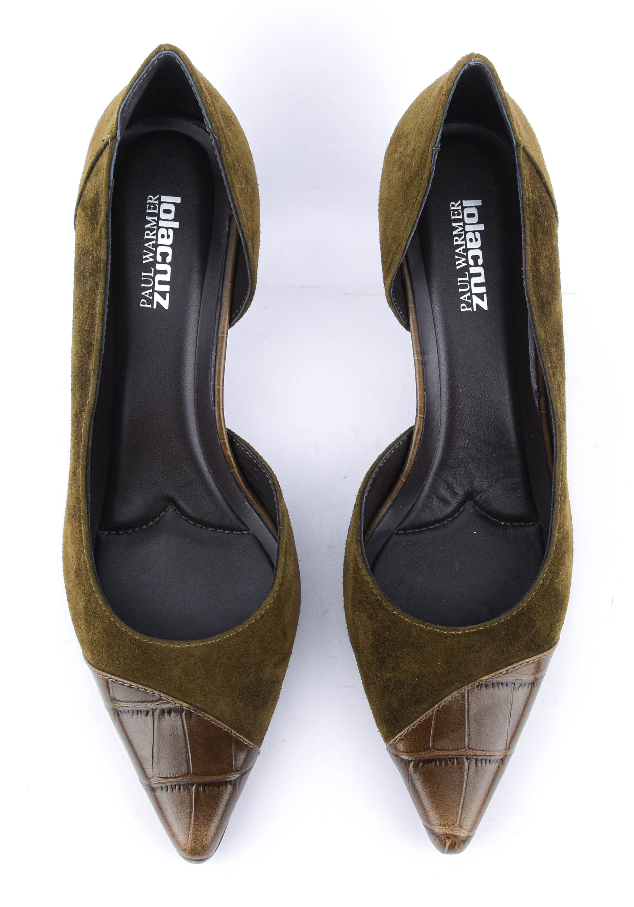 LOLA CRUZ ELLE PUMPS MILTARY
