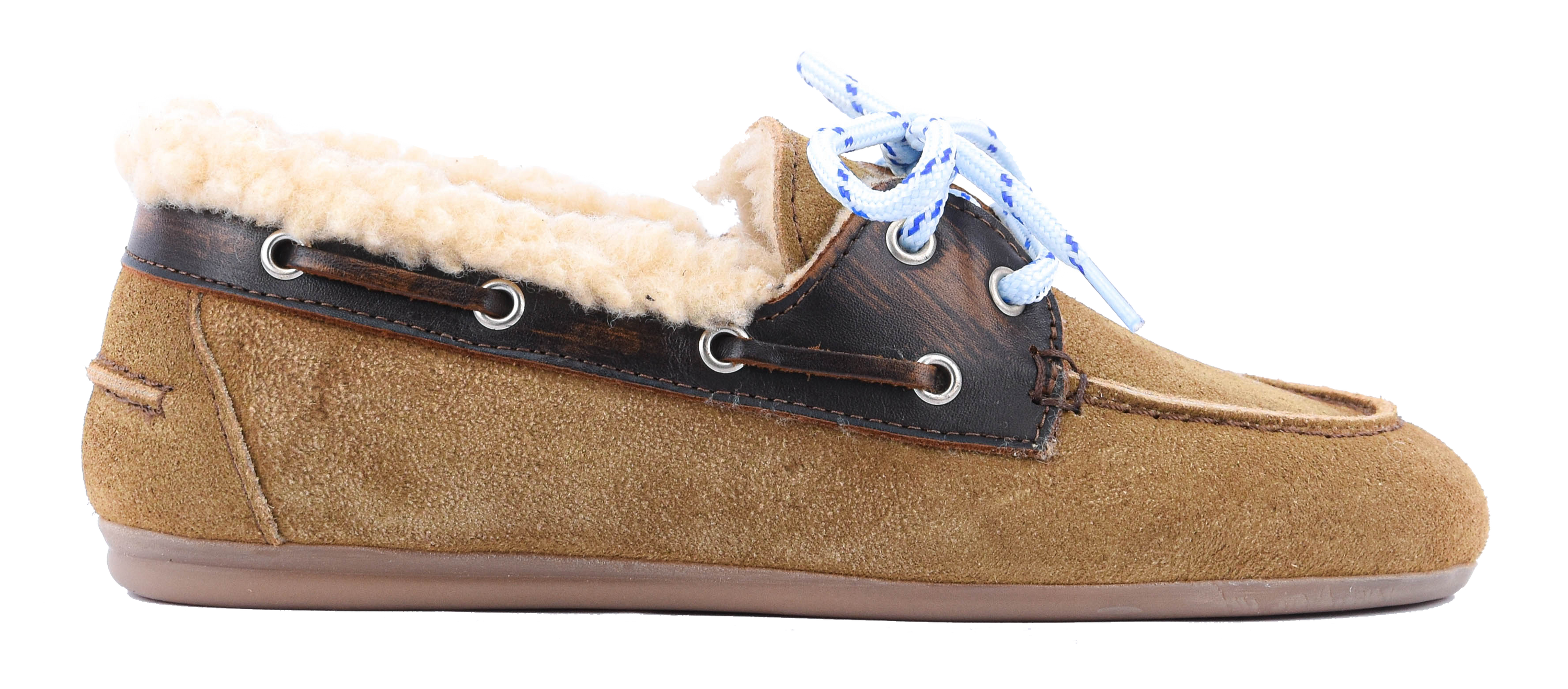 POSA BOAT LOAFER BRUSHED SUEDE COFFEE caramel