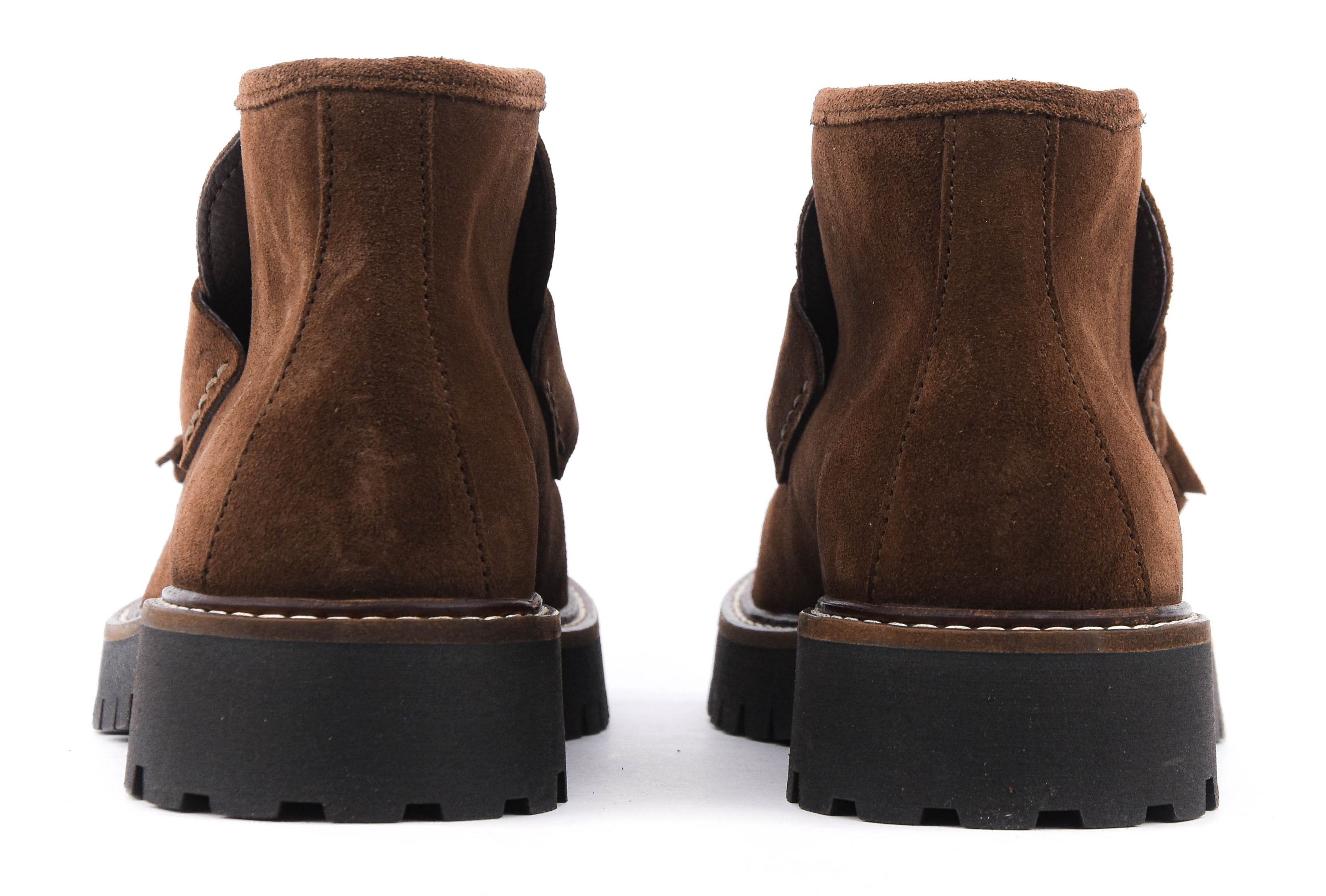 POSA AOSTA BOOTIE TASSEL DARK BROWN