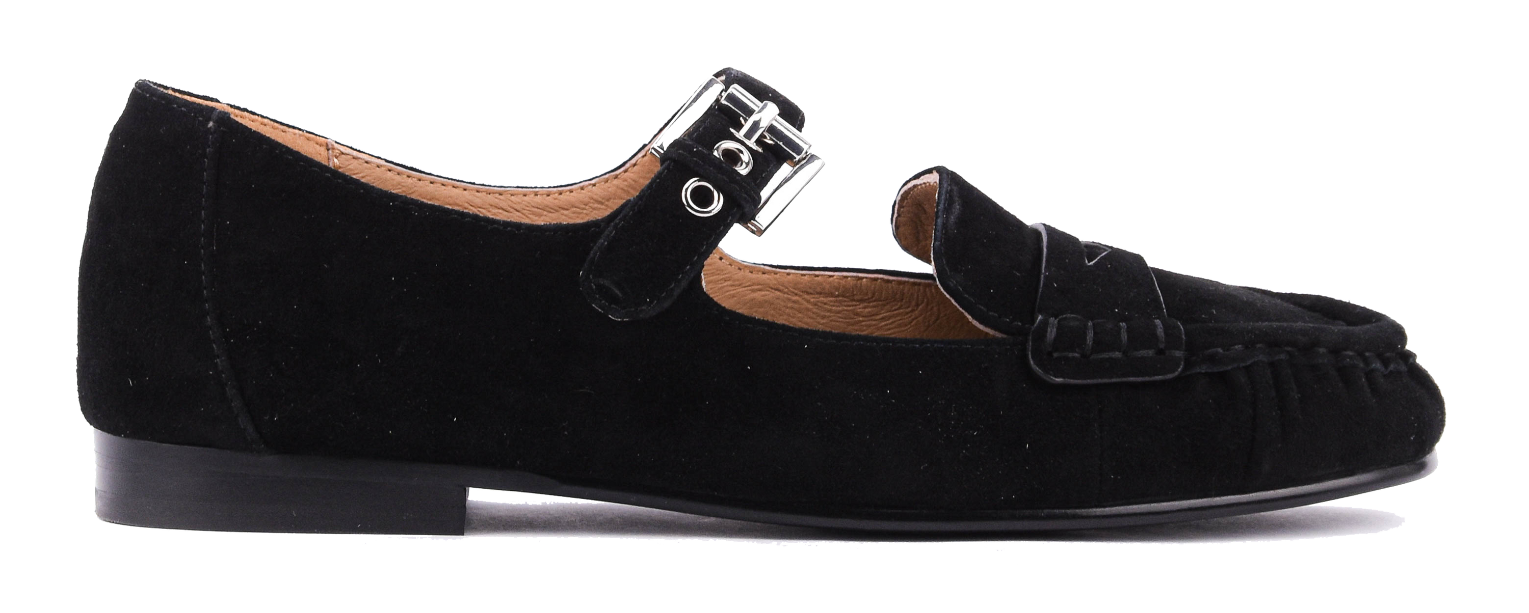 BIBI LOU AMARIS LOAFER BLACK SUEDE