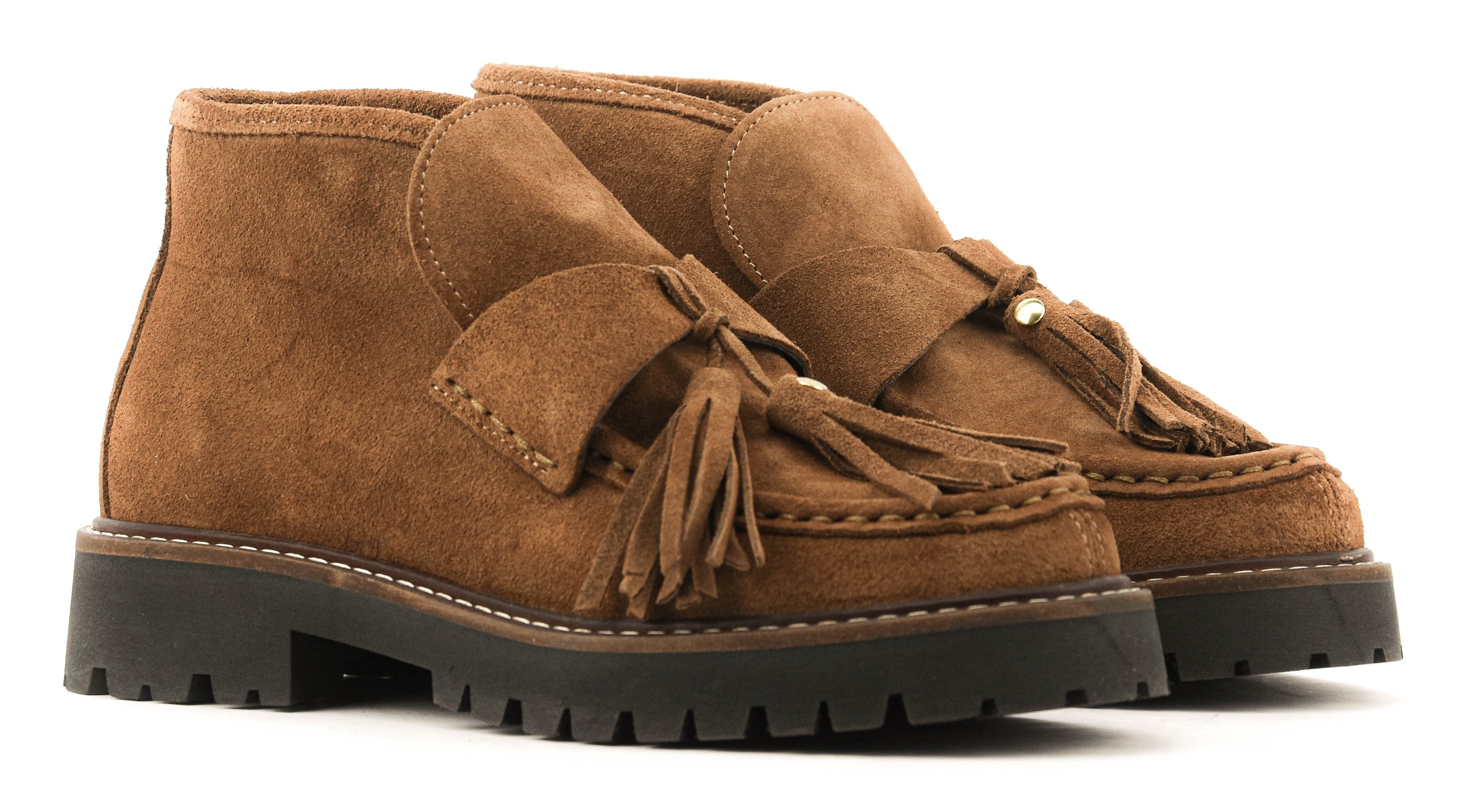 POSA AOSTA BOOTIE TASSEL TABACCO