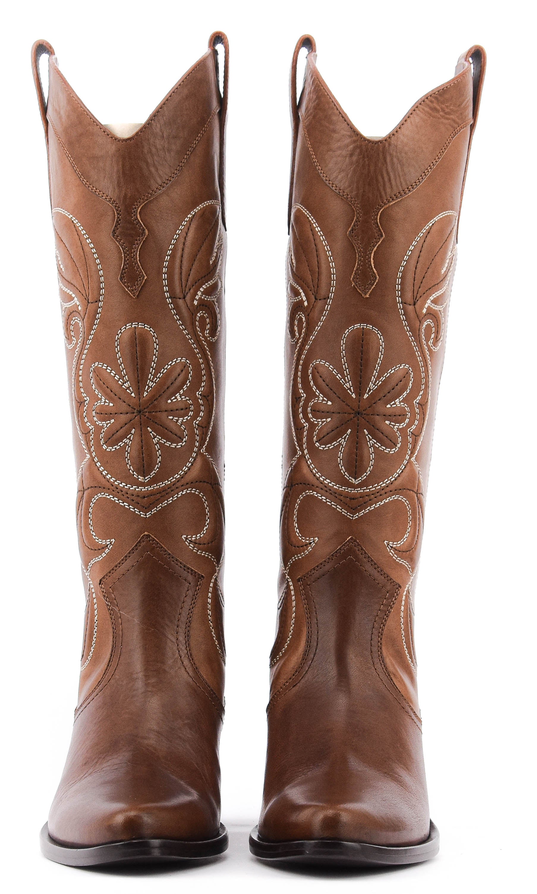 ETRO TEXAN BOOTS BROWN SIGNATURE HEEL