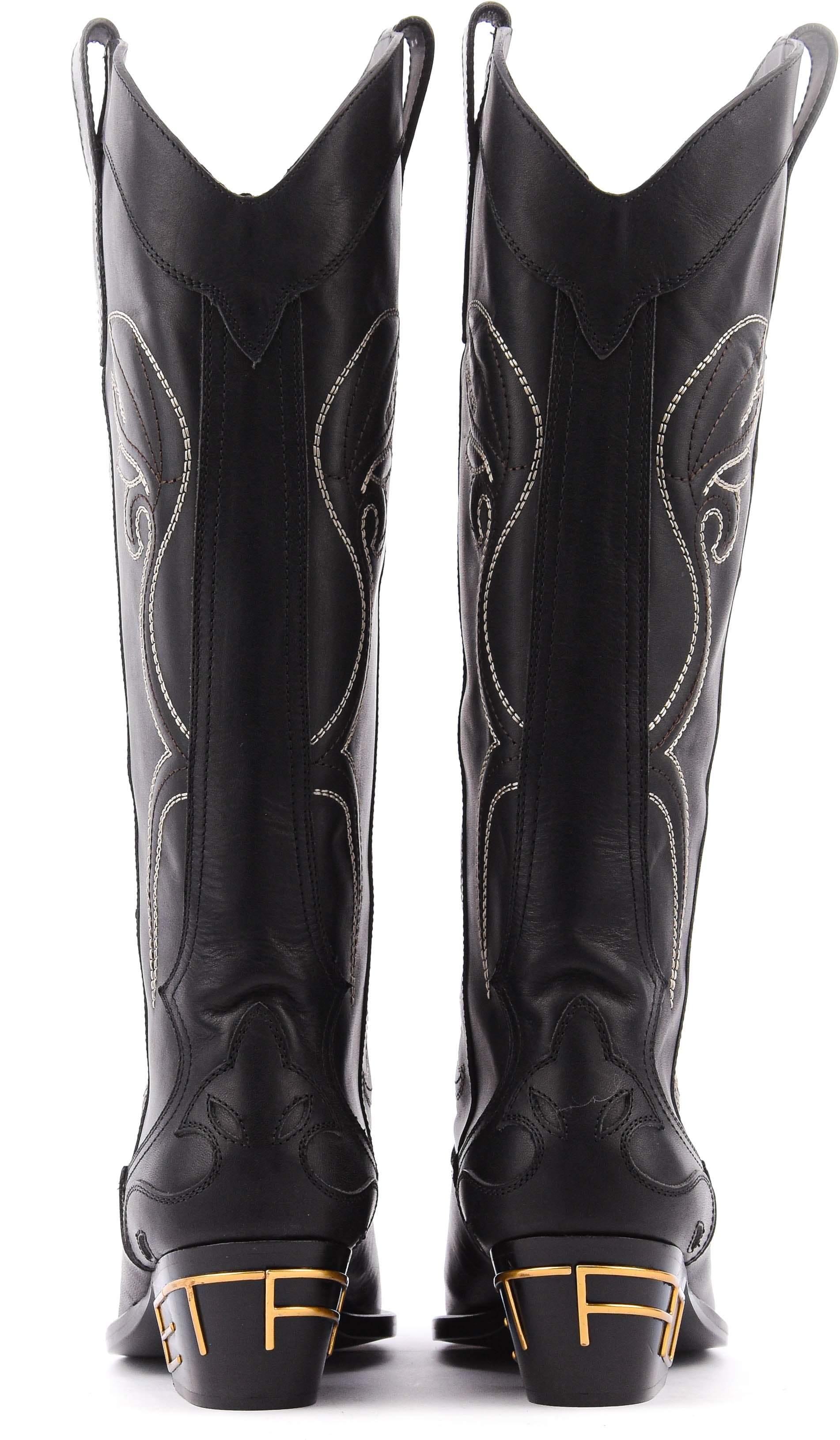 ETRO TEXAN BOOTS BLACK SIGNATURE HEEL