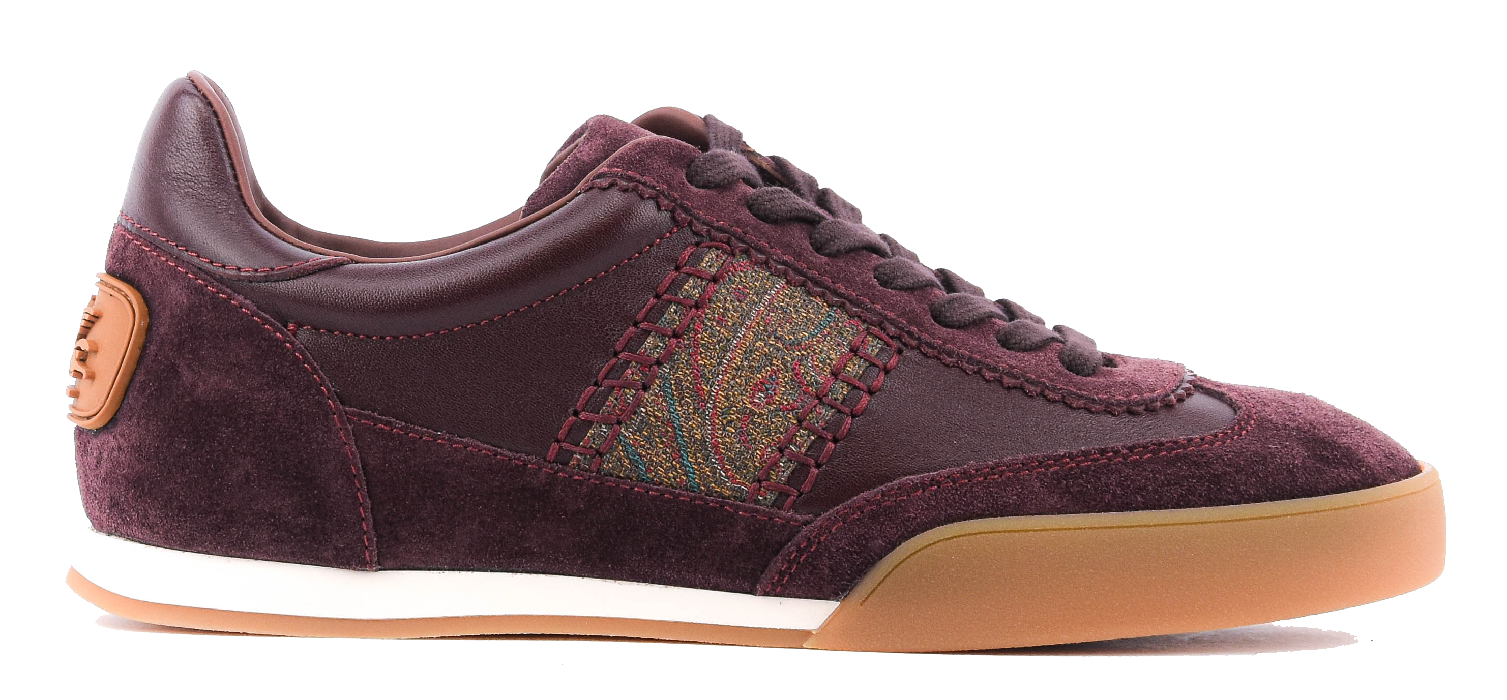 ETRO ARRICA SNEAKER BURGUNDY LEATHER