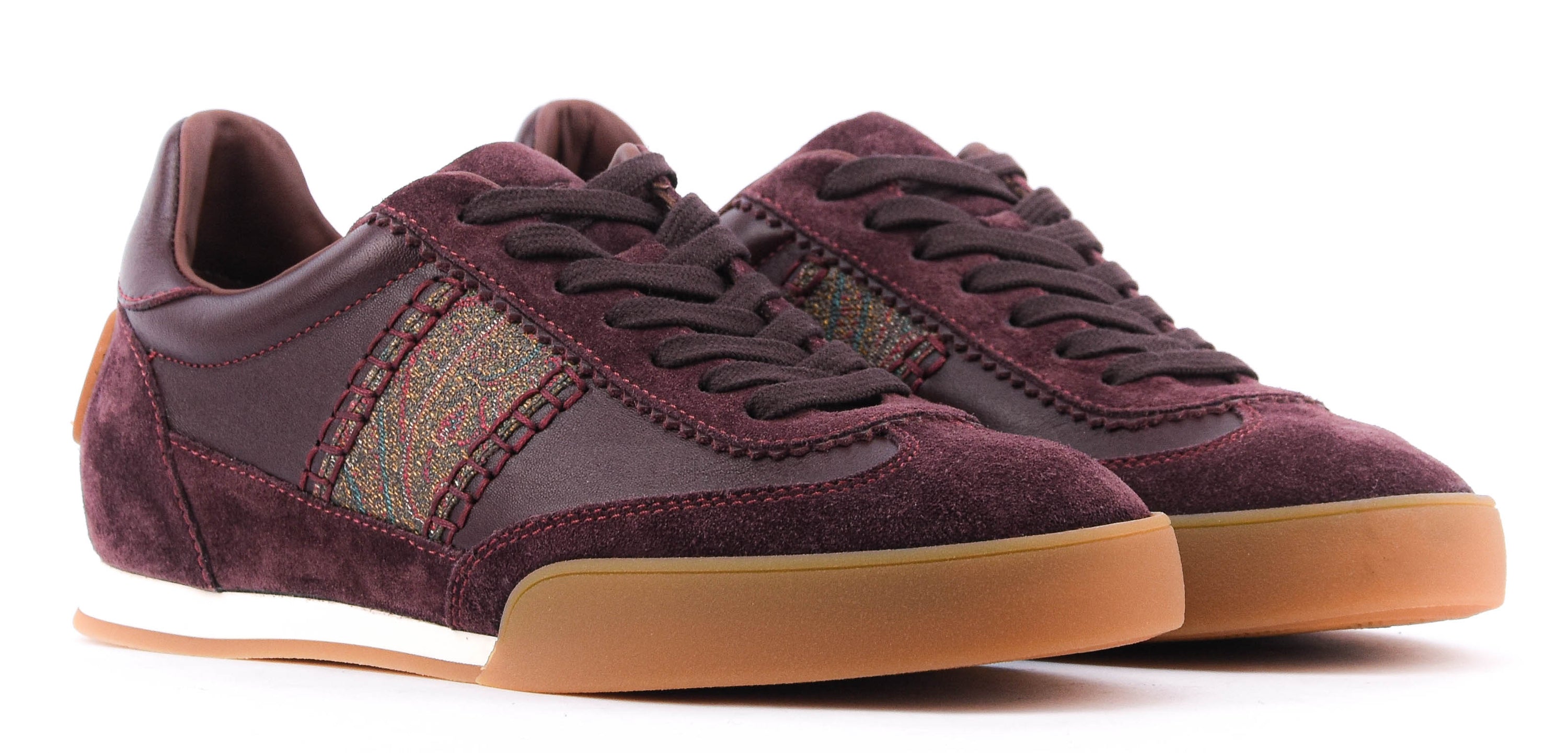 ETRO ARRICA SNEAKER BURGUNDY LEATHER