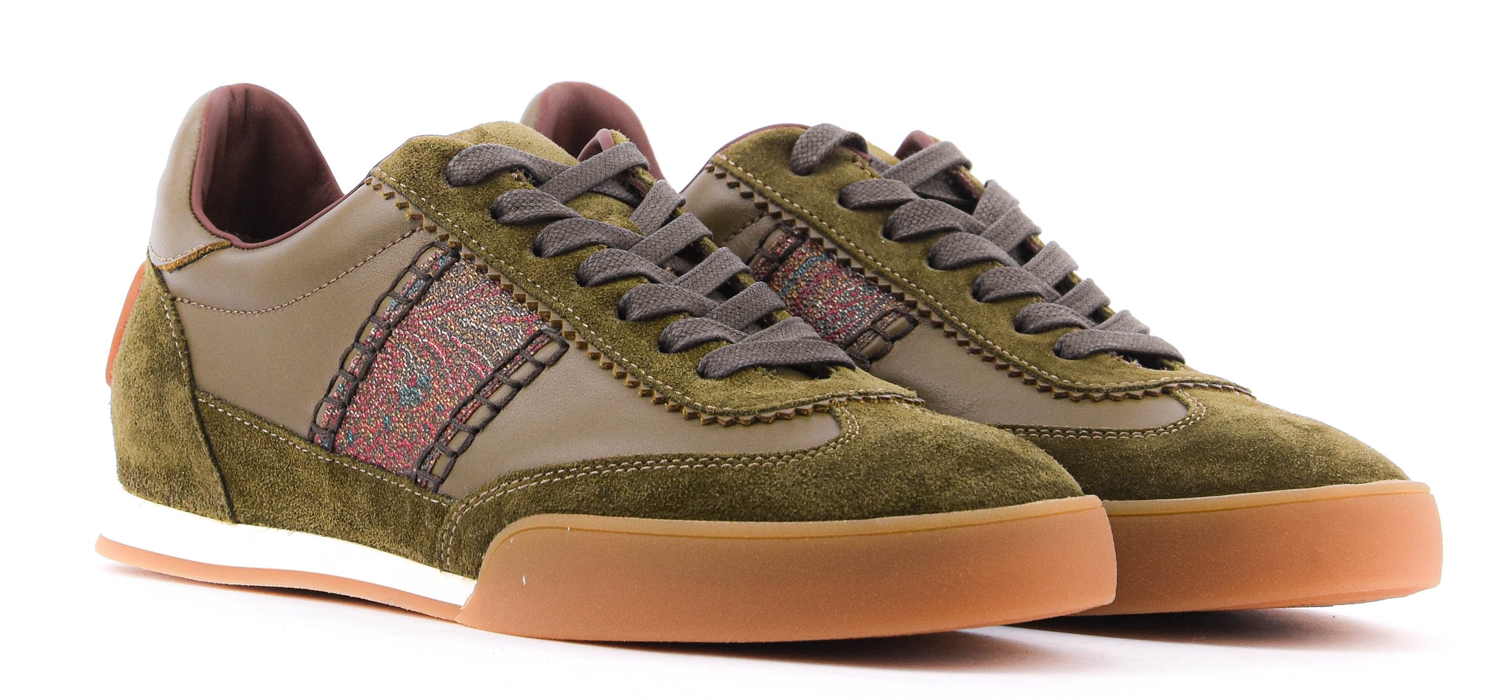 ETRO ARRICA SNEAKER KAKI LEATHER