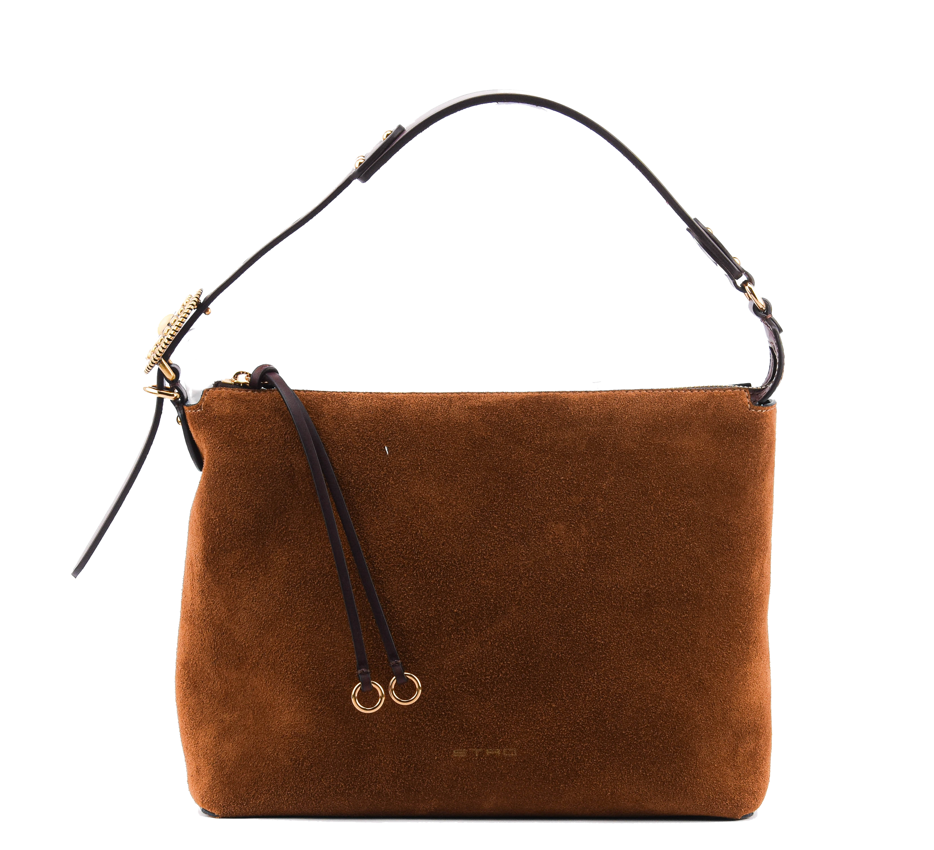ETRO HOBO BAG BROWN SUEDE medium