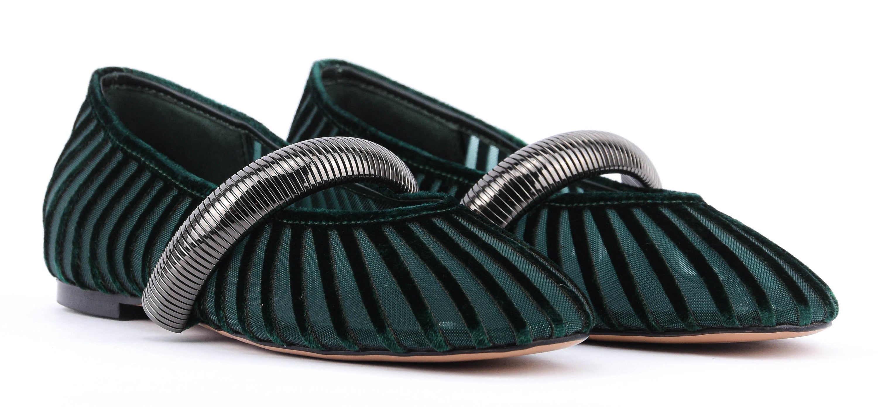 LOLA CRUZ ALEXA FLATS ROYAL GREEN