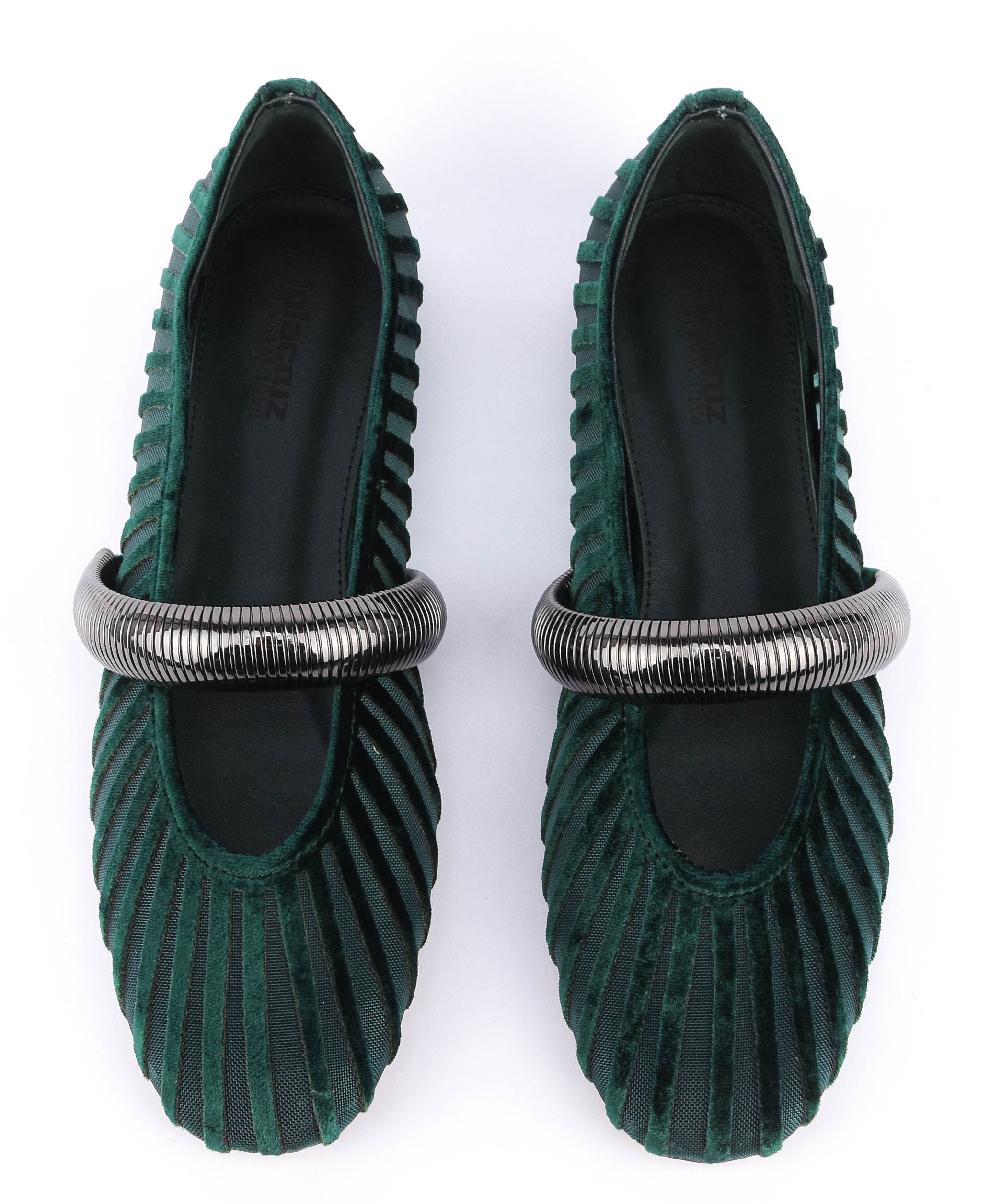 LOLA CRUZ ALEXA FLATS ROYAL GREEN
