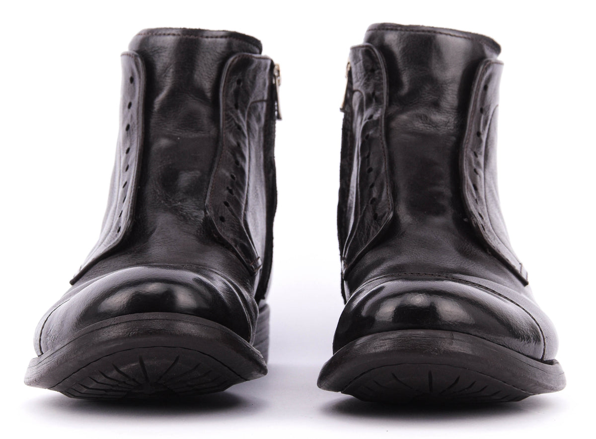 OFFICINE CREATIVE HIVE 005 ZIPPED BOOT BLACK