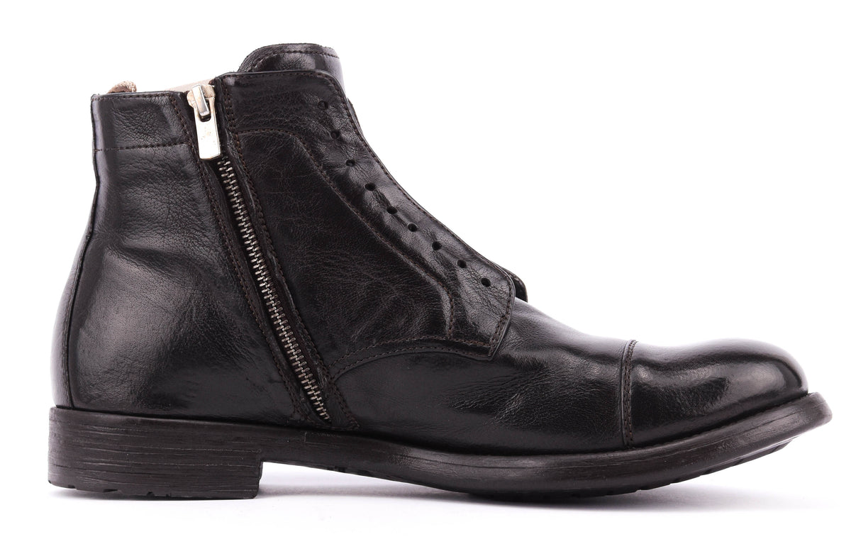 OFFICINE CREATIVE HIVE 005 ZIPPED BOOT BLACK