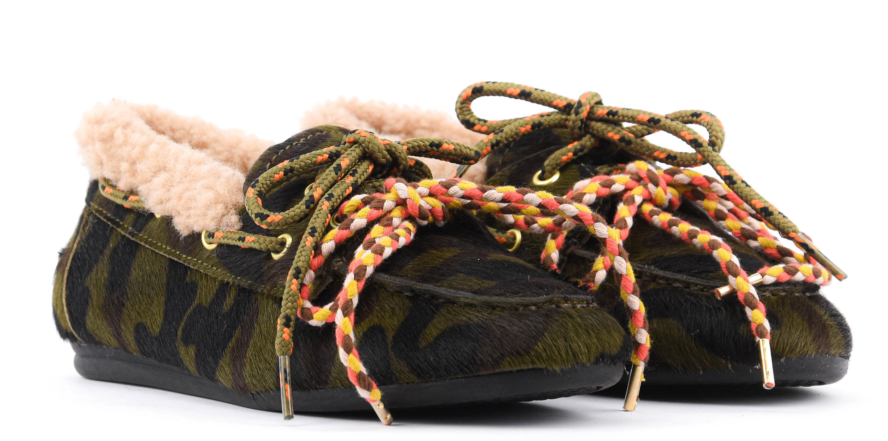 TORAL NAHUA CAMOU BOAT SHOE SHEARLING