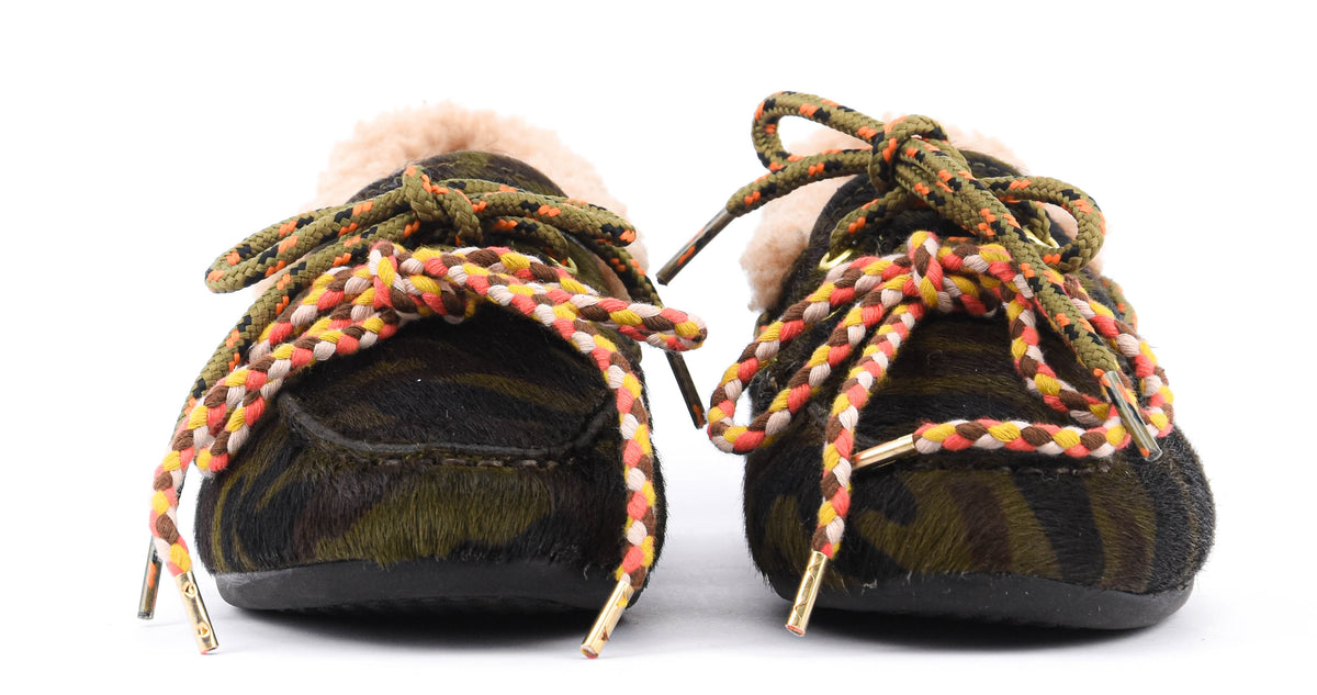 TORAL NAHUA CAMOU BOAT SHOE SHEARLING